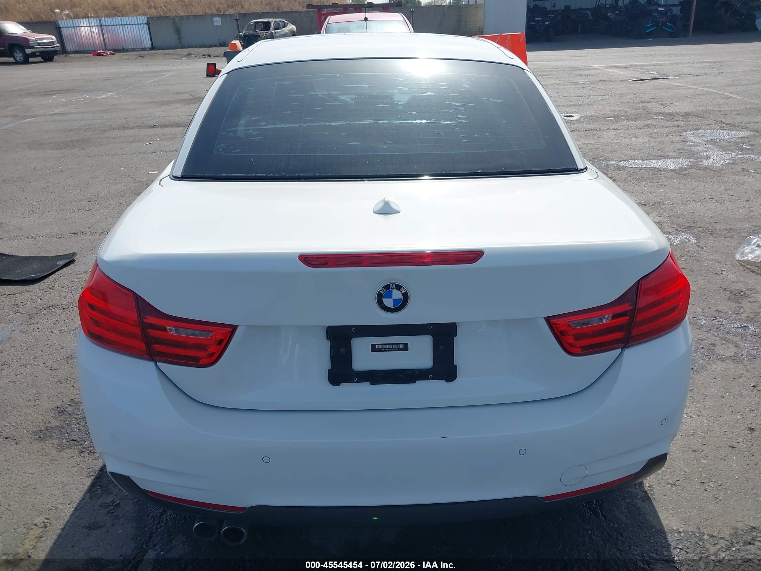 2014 Bmw 428i White vin: WBA3V5C55EP747995
