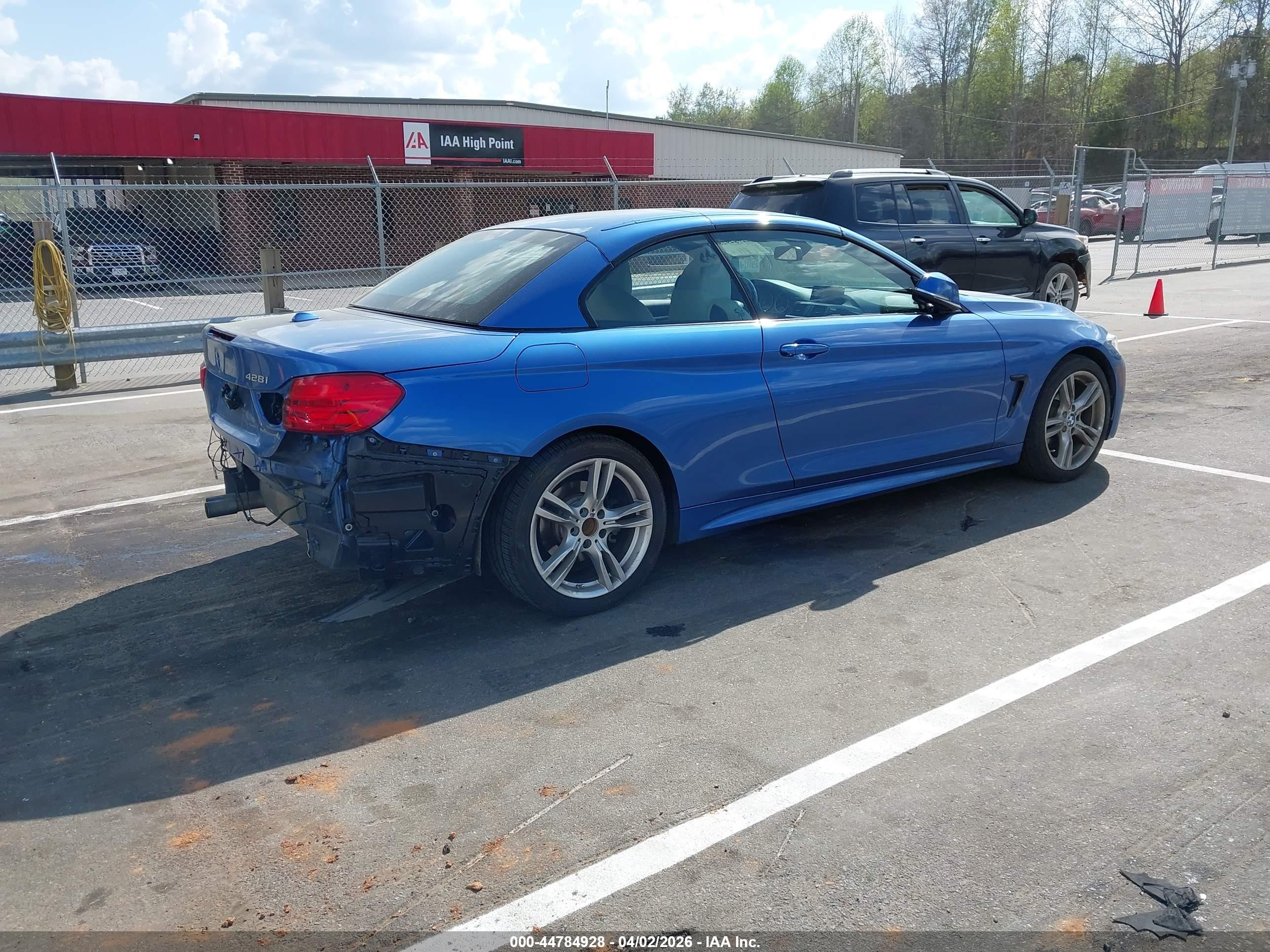 2015 Bmw 428i Синий vin: WBA3V5C55F5A78935