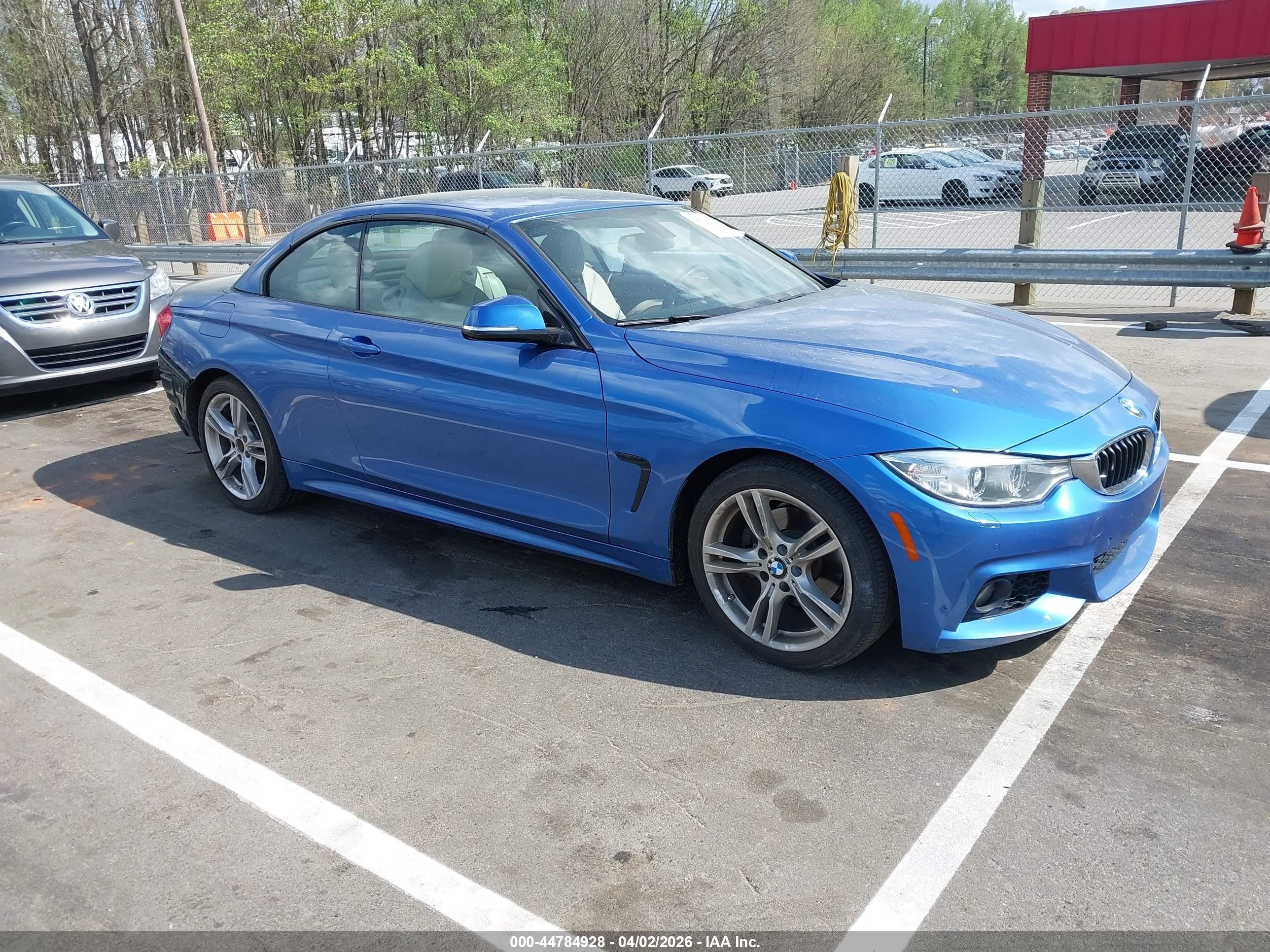 2015 Bmw 428i Синий vin: WBA3V5C55F5A78935