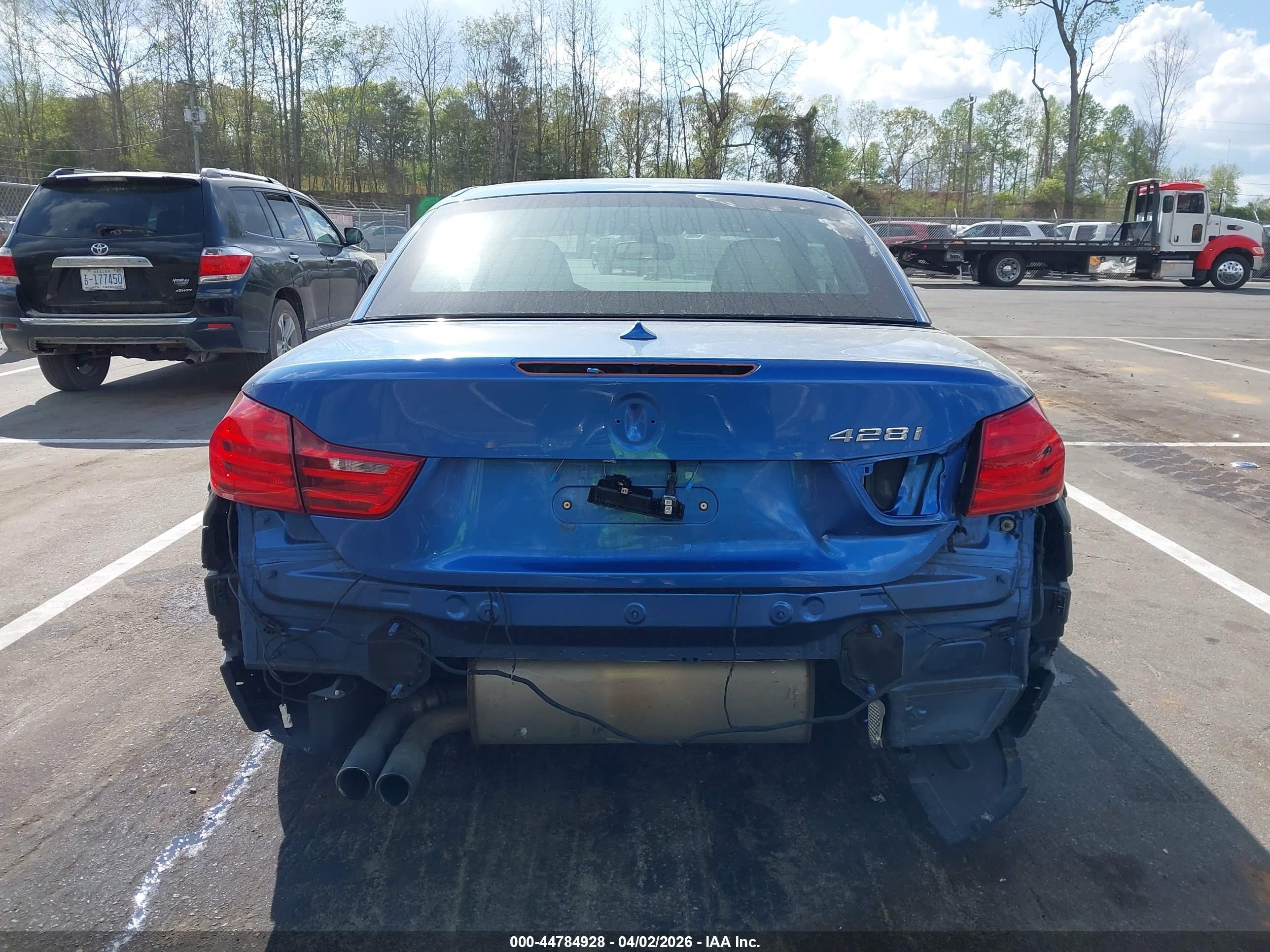 2015 Bmw 428i Синий vin: WBA3V5C55F5A78935