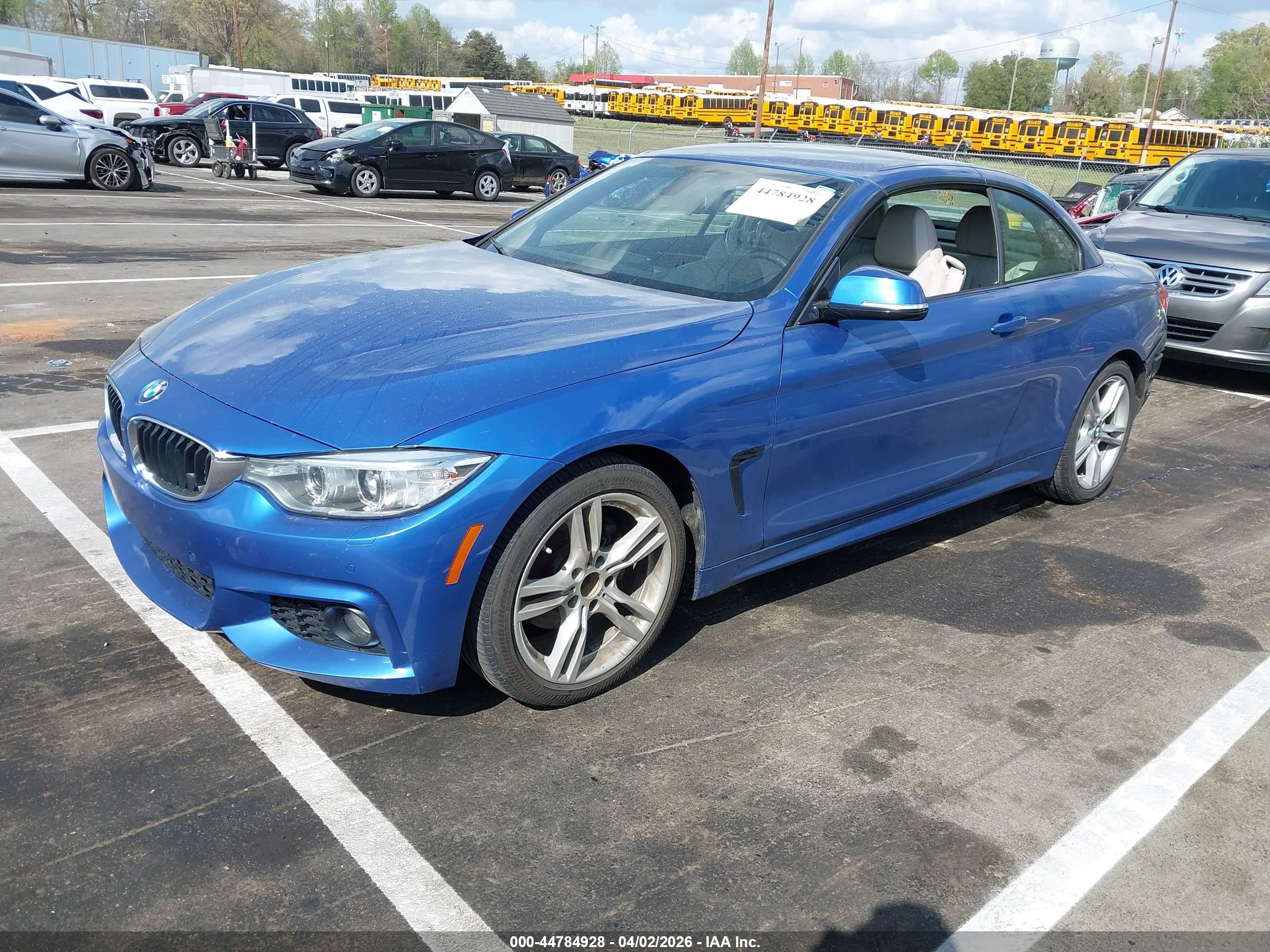 2015 Bmw 428i Синий vin: WBA3V5C55F5A78935