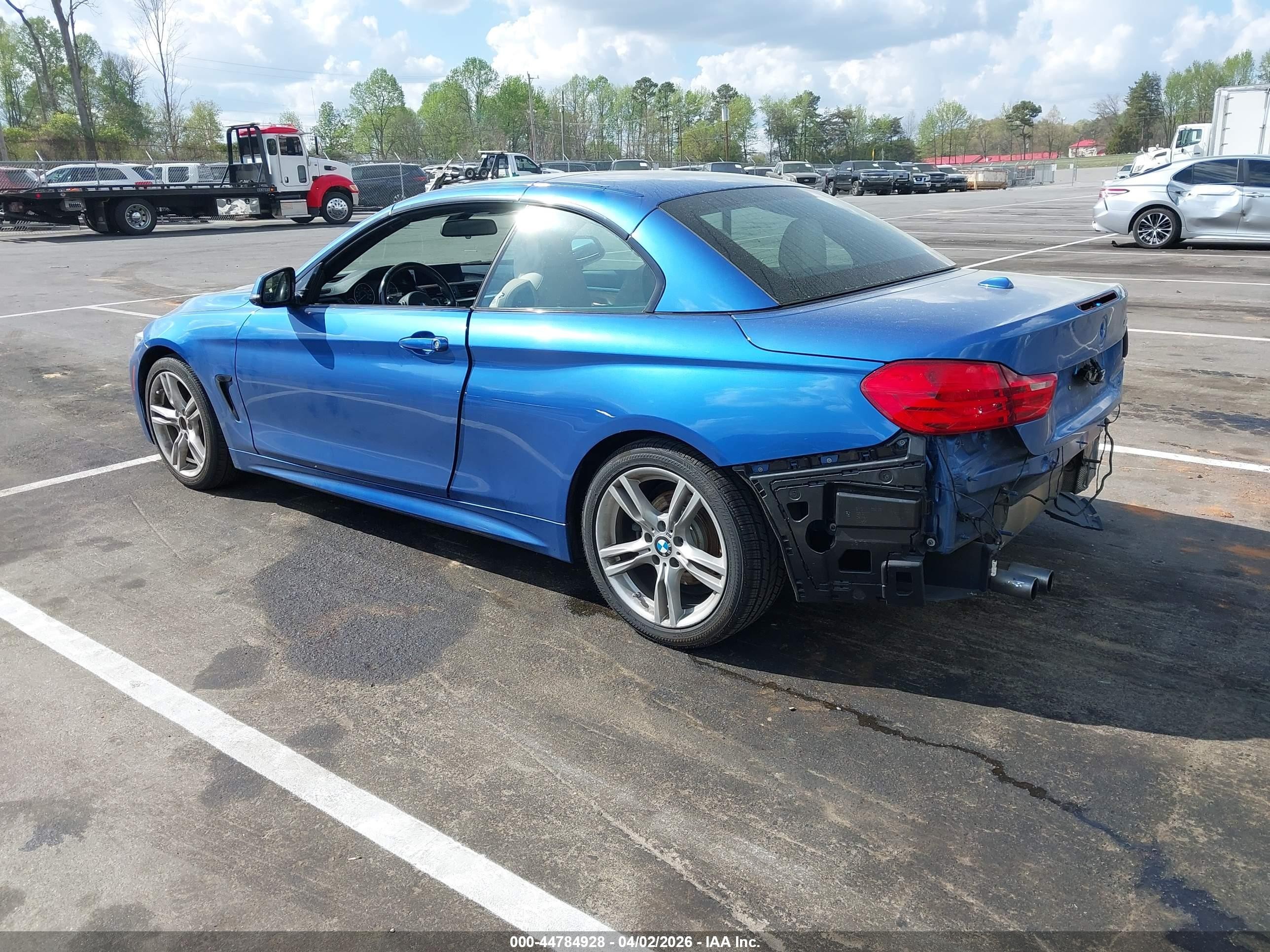 2015 Bmw 428i Синий vin: WBA3V5C55F5A78935