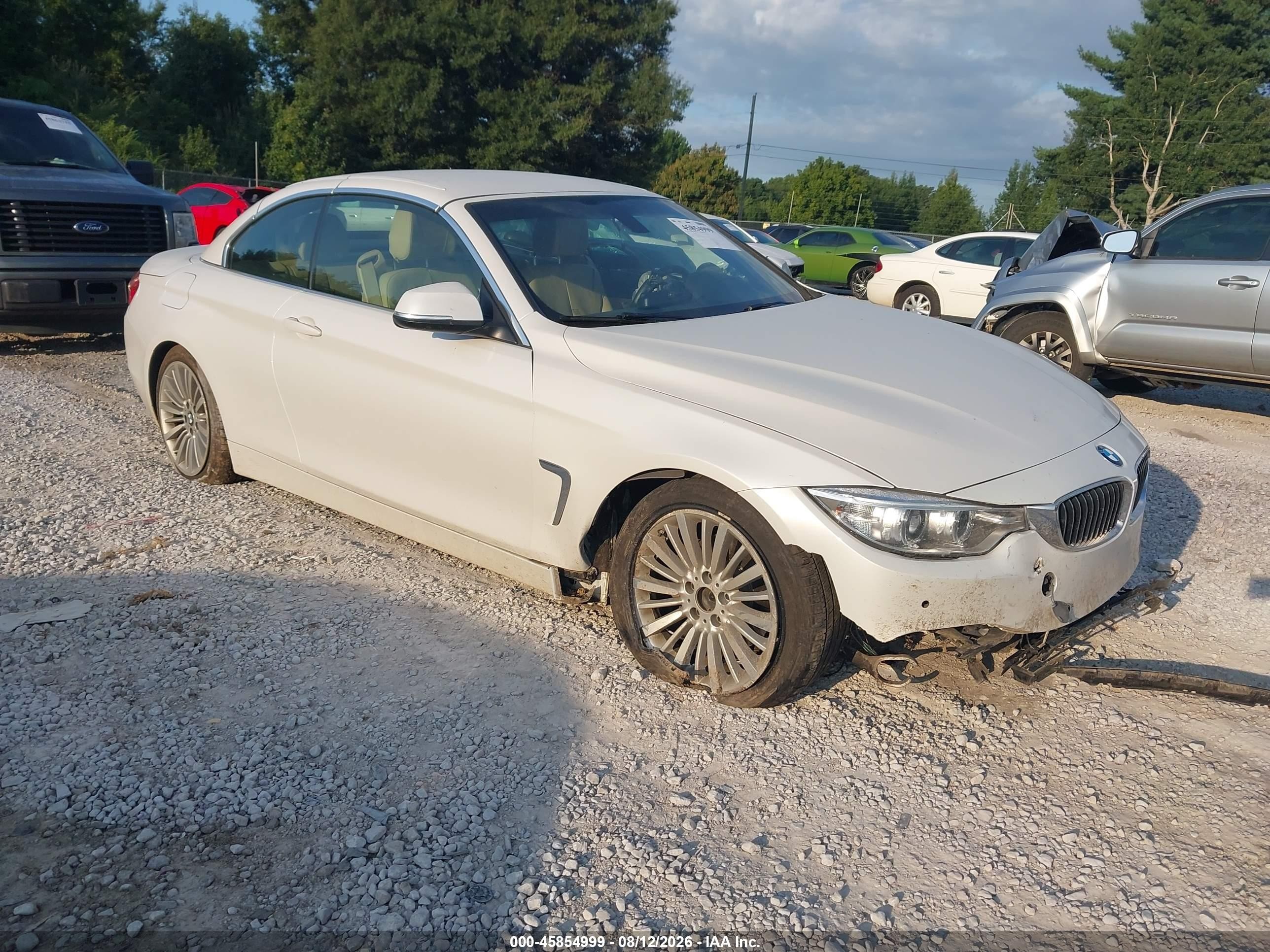 2015 Bmw 428i   White vin: WBA3V5C55FP751742