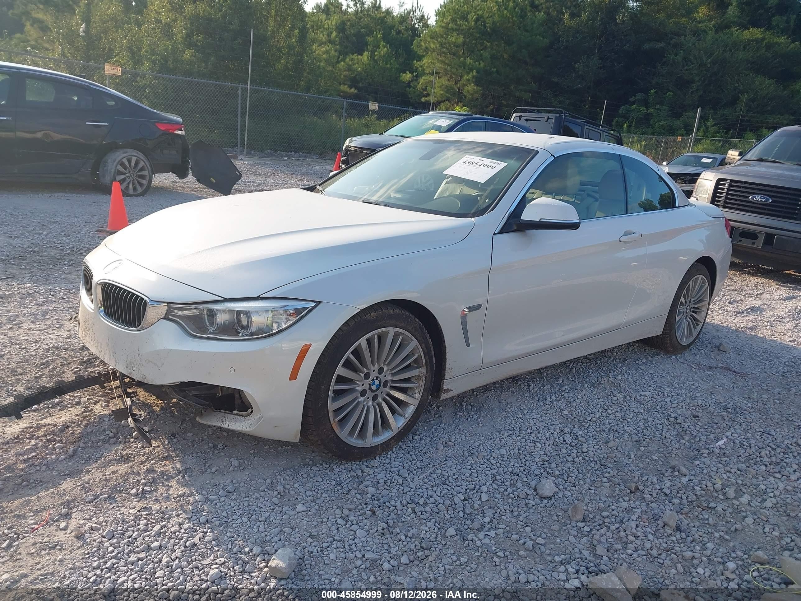 2015 Bmw 428i   White vin: WBA3V5C55FP751742