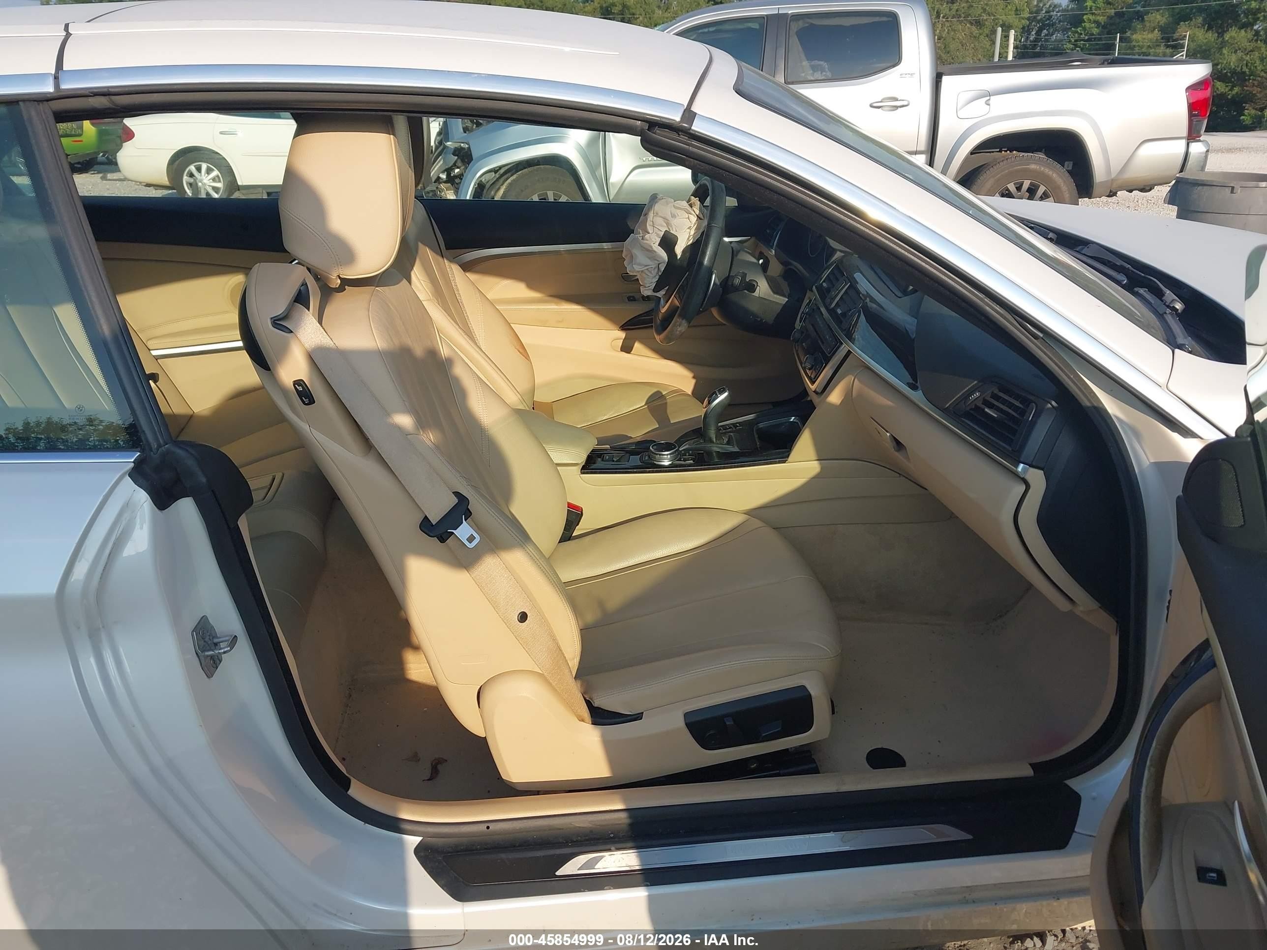 2015 Bmw 428i   White vin: WBA3V5C55FP751742