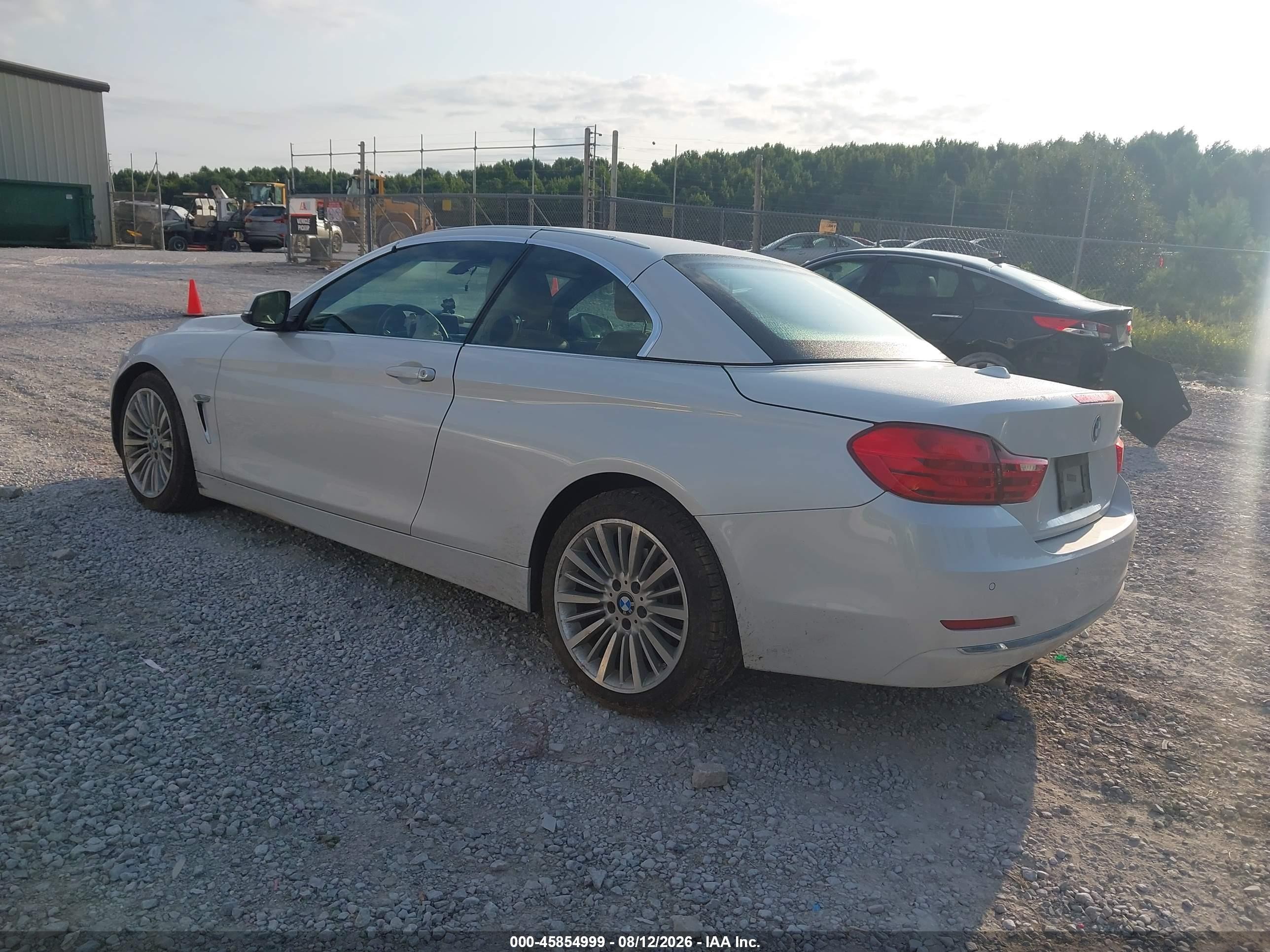 2015 Bmw 428i   White vin: WBA3V5C55FP751742