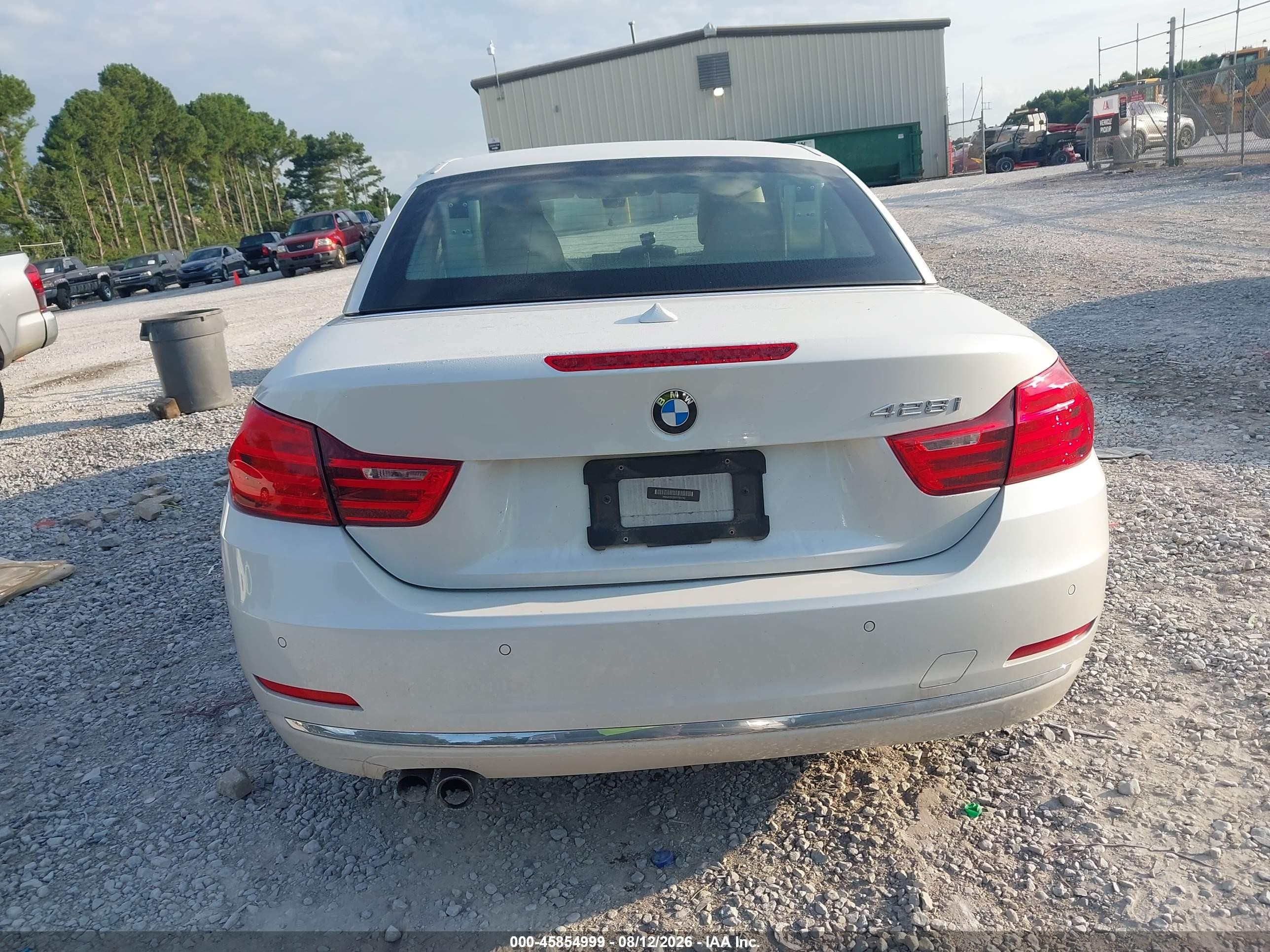 2015 Bmw 428i   White vin: WBA3V5C55FP751742