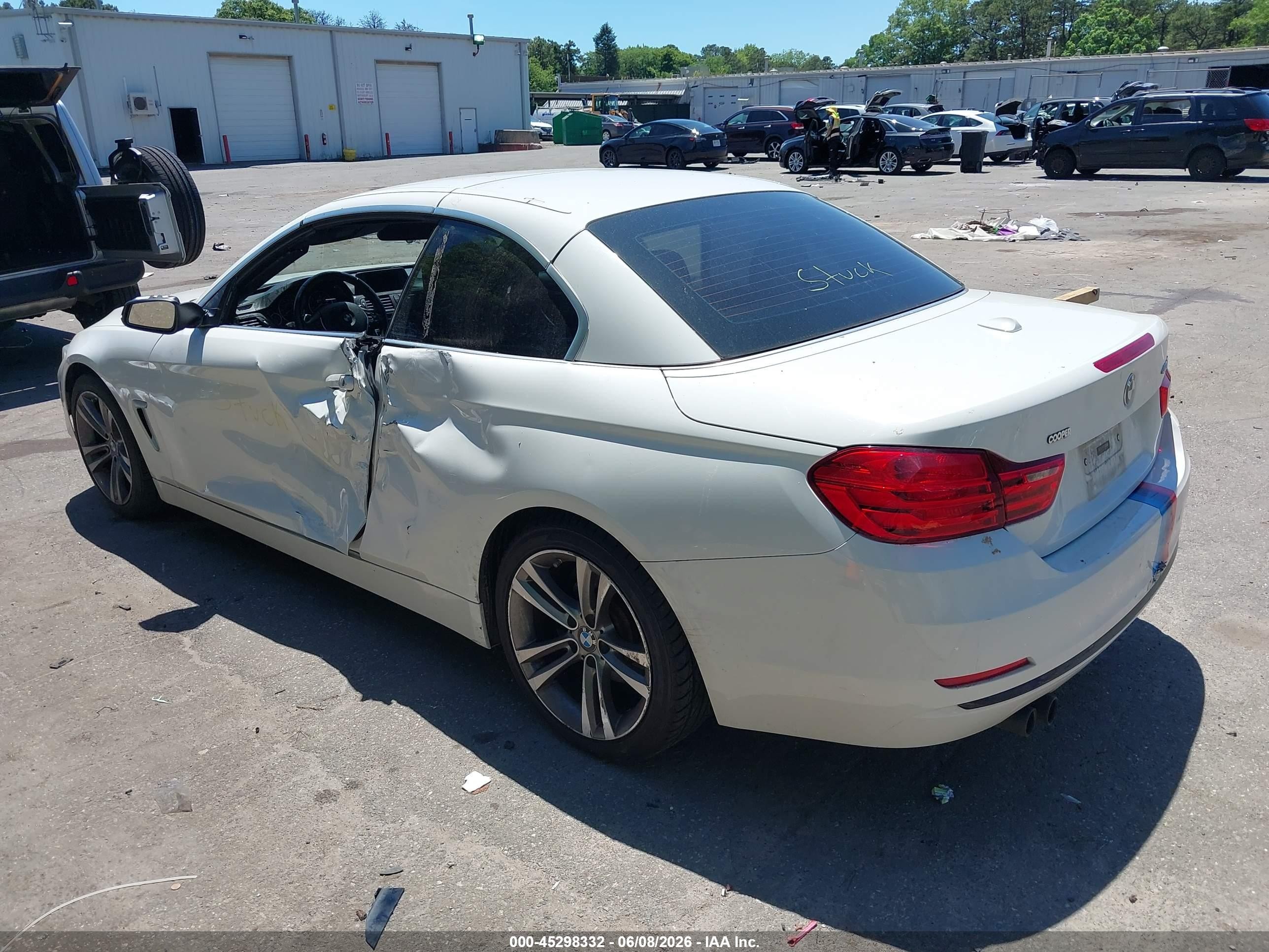 2015 Bmw 428i   White vin: WBA3V5C56FP751815