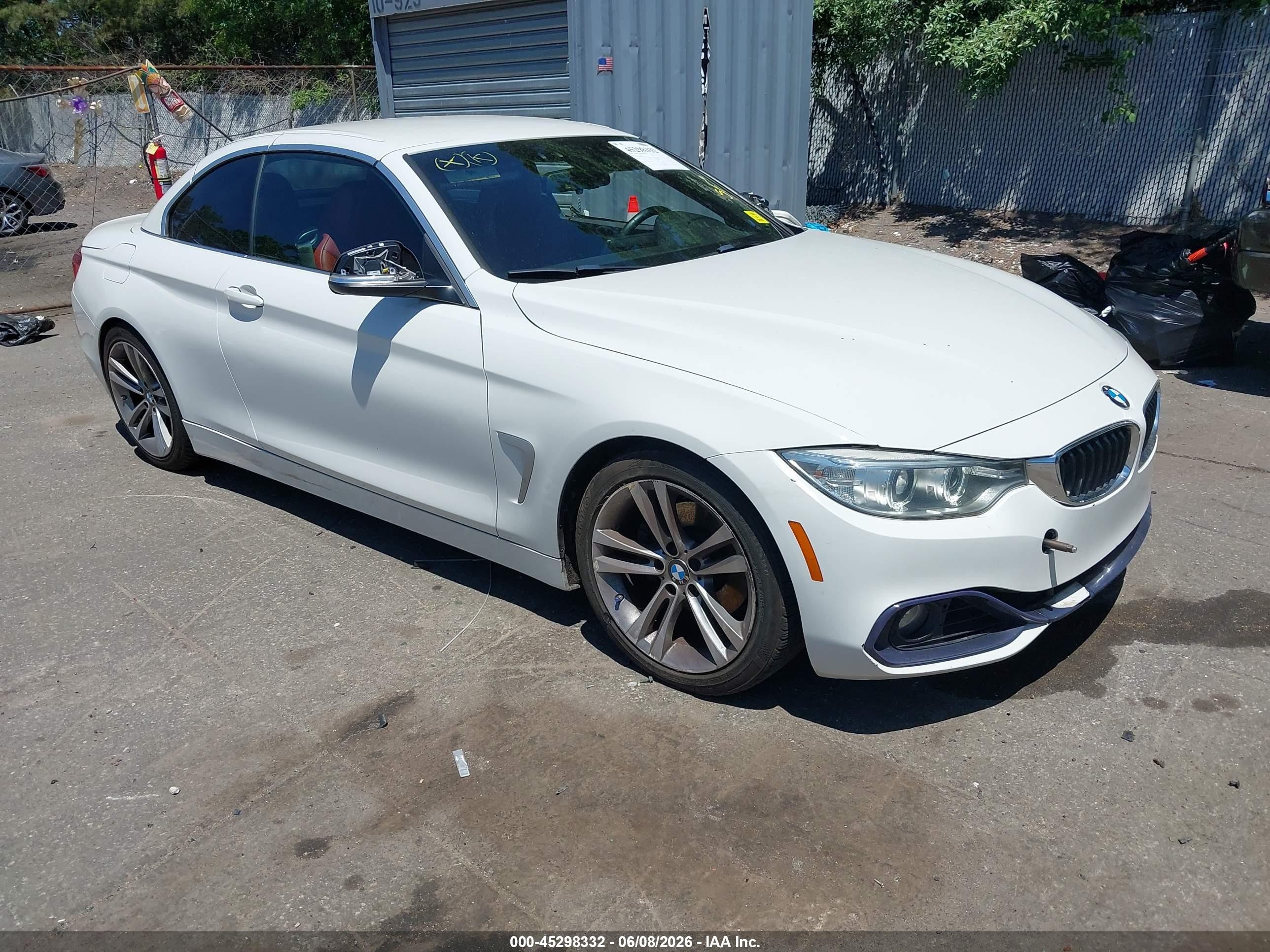 2015 Bmw 428i   White vin: WBA3V5C56FP751815