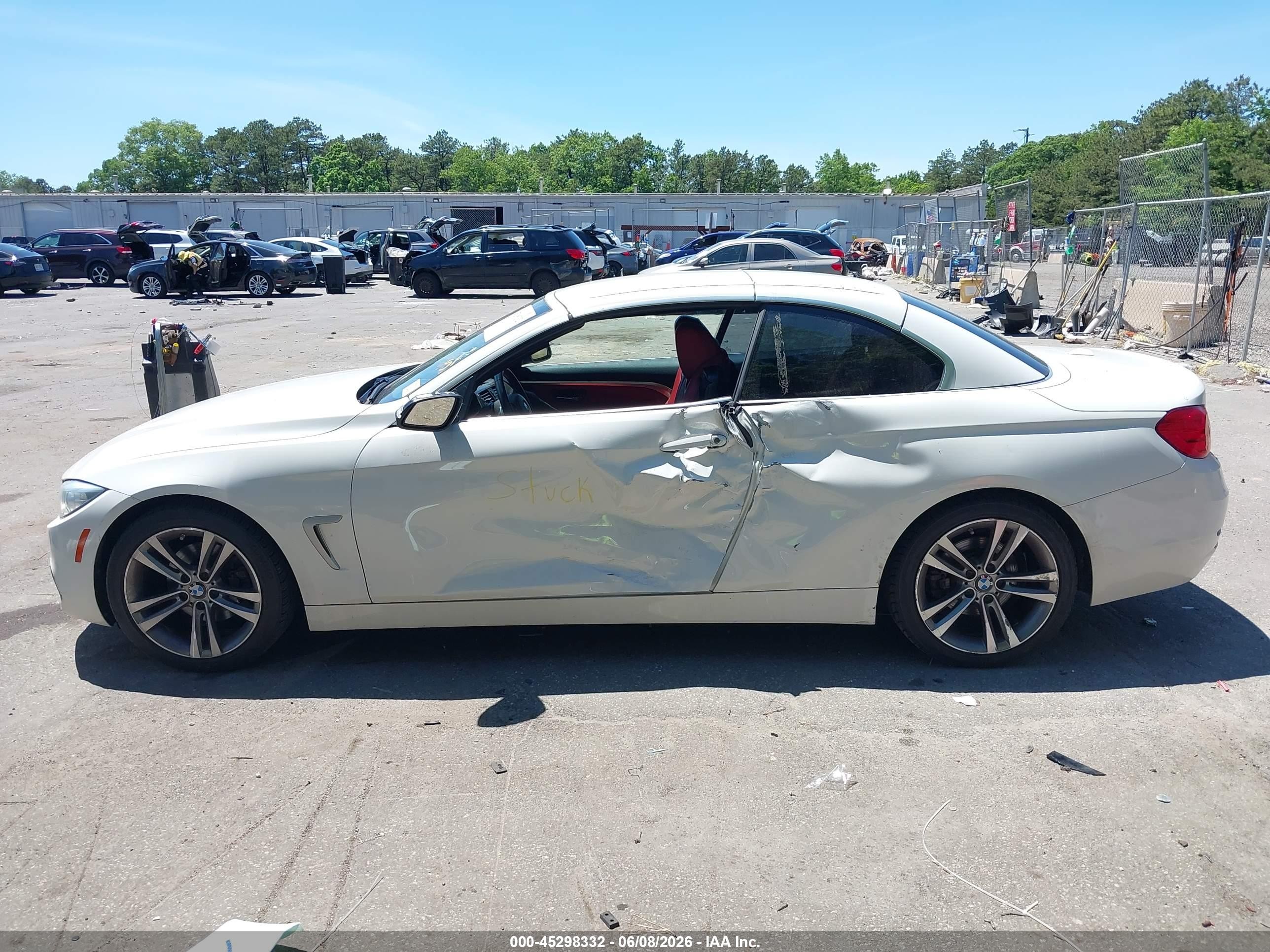2015 Bmw 428i   White vin: WBA3V5C56FP751815