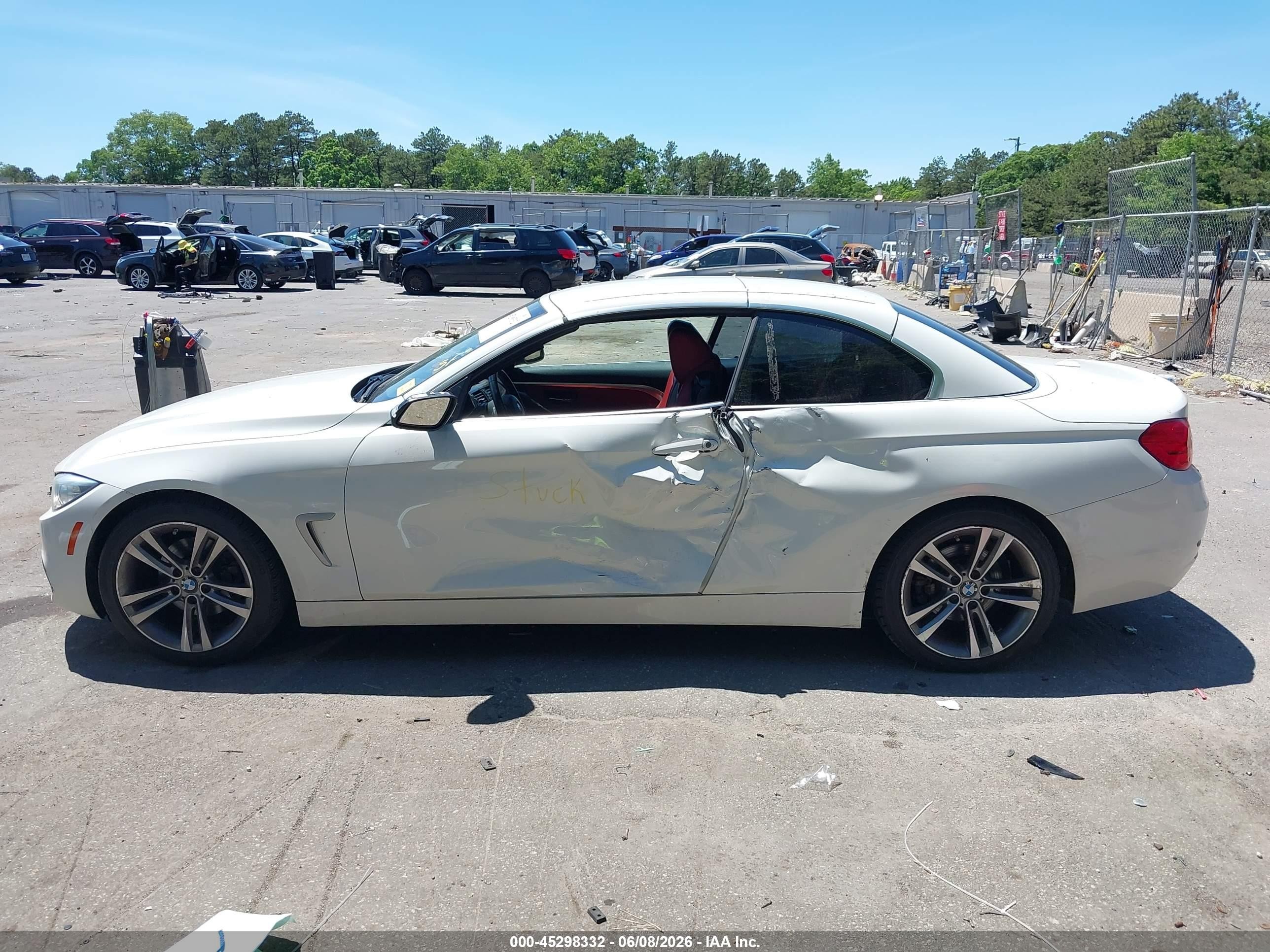 2015 Bmw 428i   White vin: WBA3V5C56FP751815