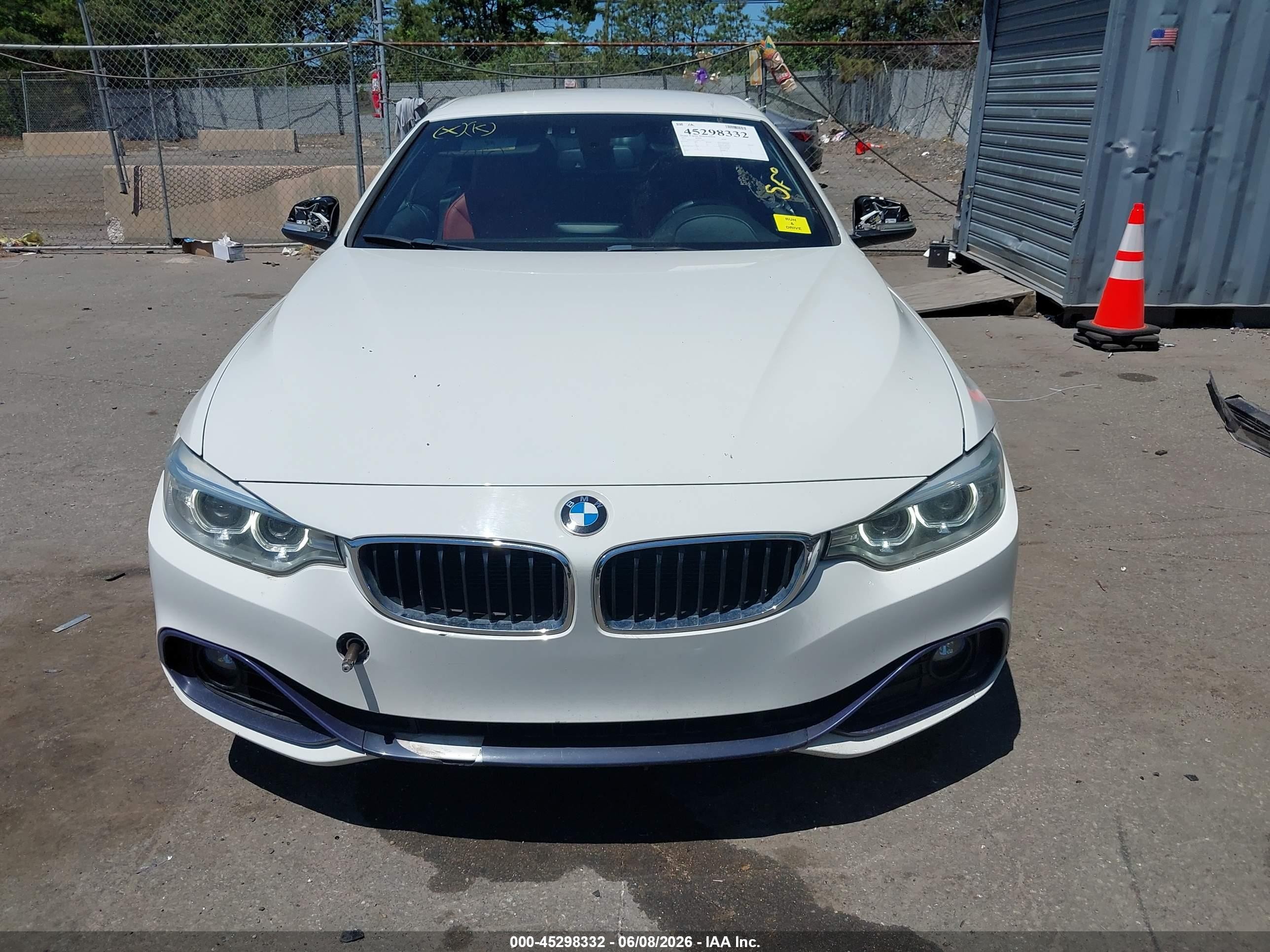 2015 Bmw 428i   White vin: WBA3V5C56FP751815