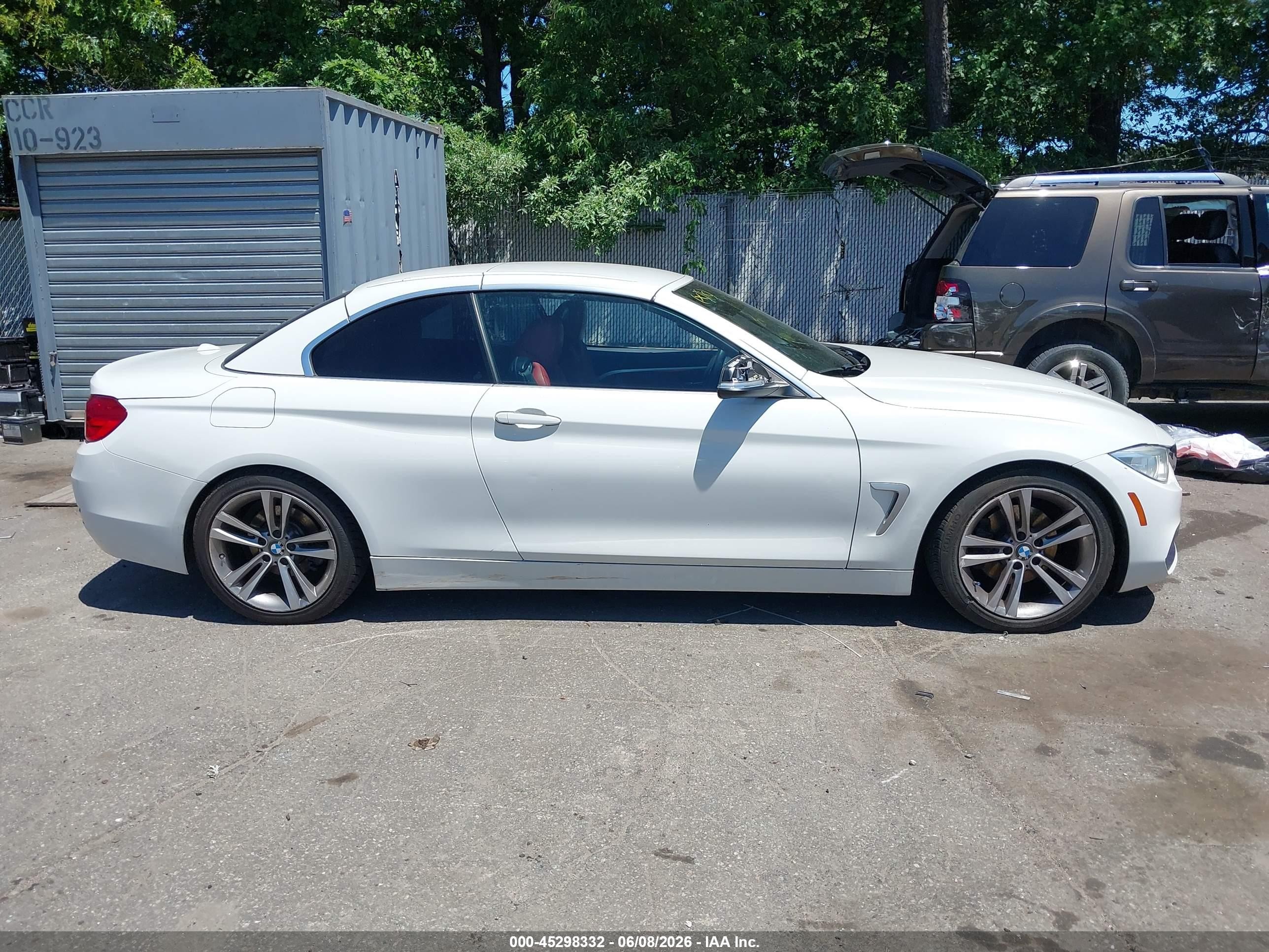2015 Bmw 428i   White vin: WBA3V5C56FP751815