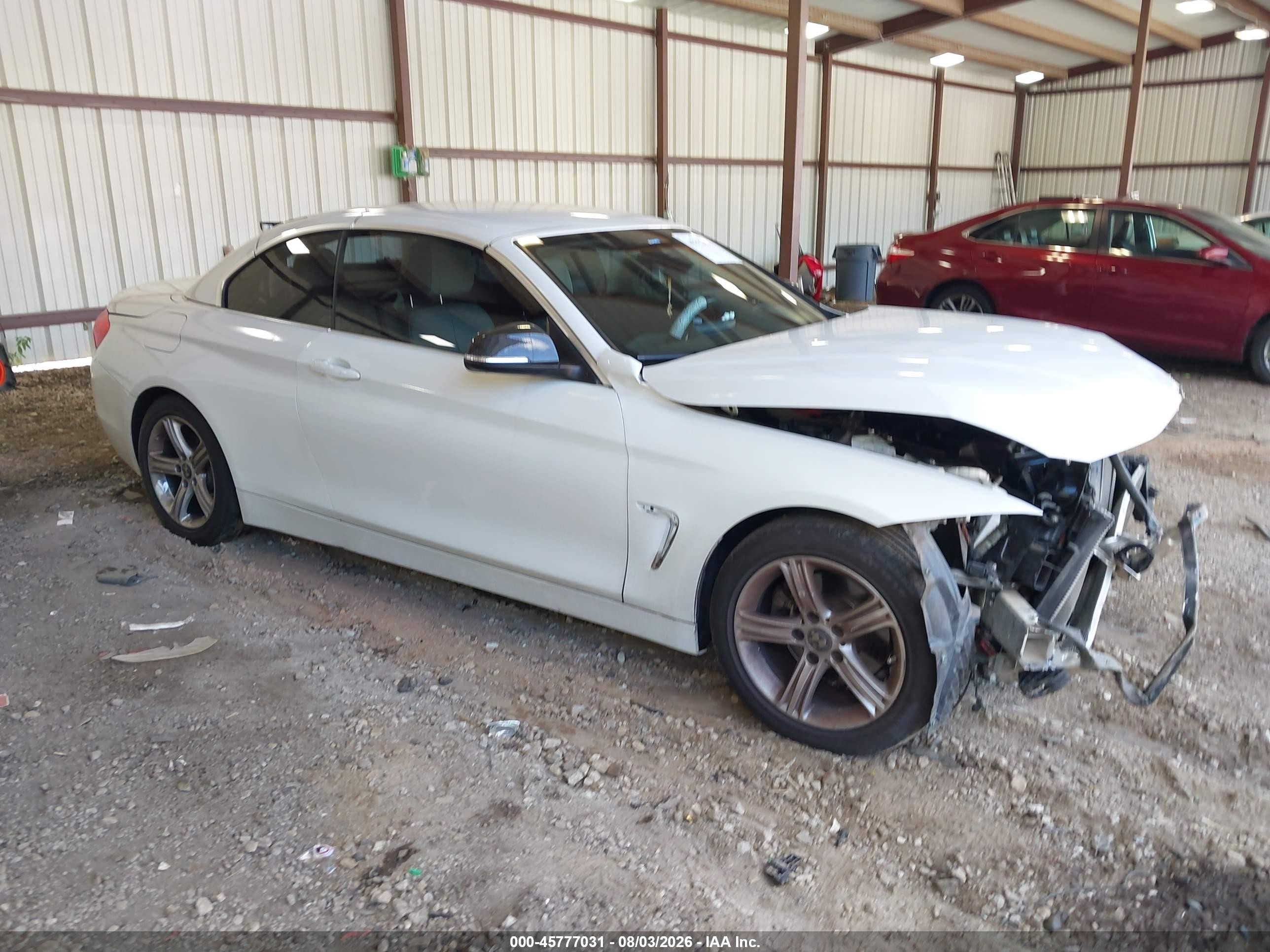 2015 Bmw 428i   White vin: WBA3V5C58FP752612