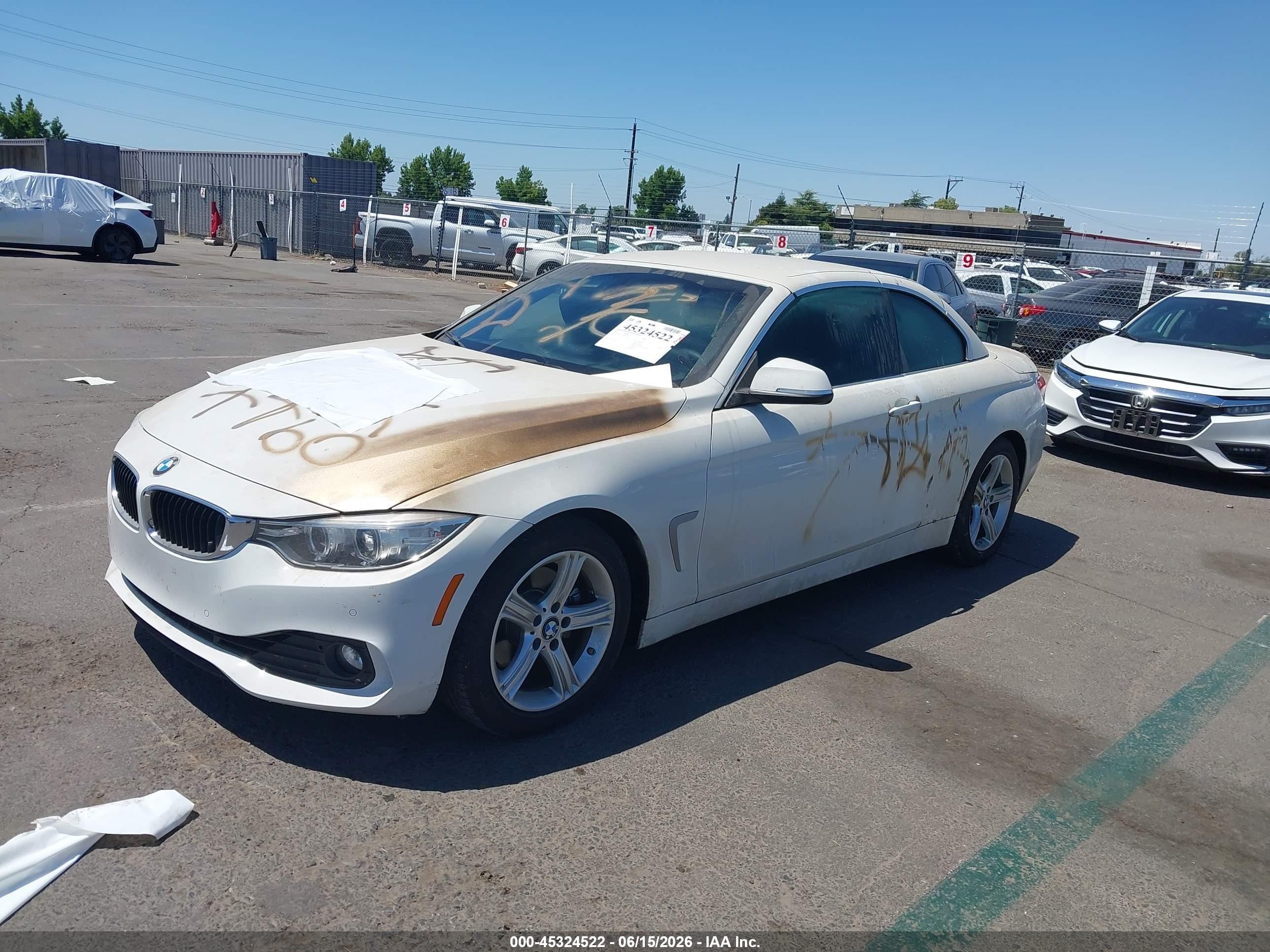 2015 Bmw 428i   White vin: WBA3V5C59FP752683