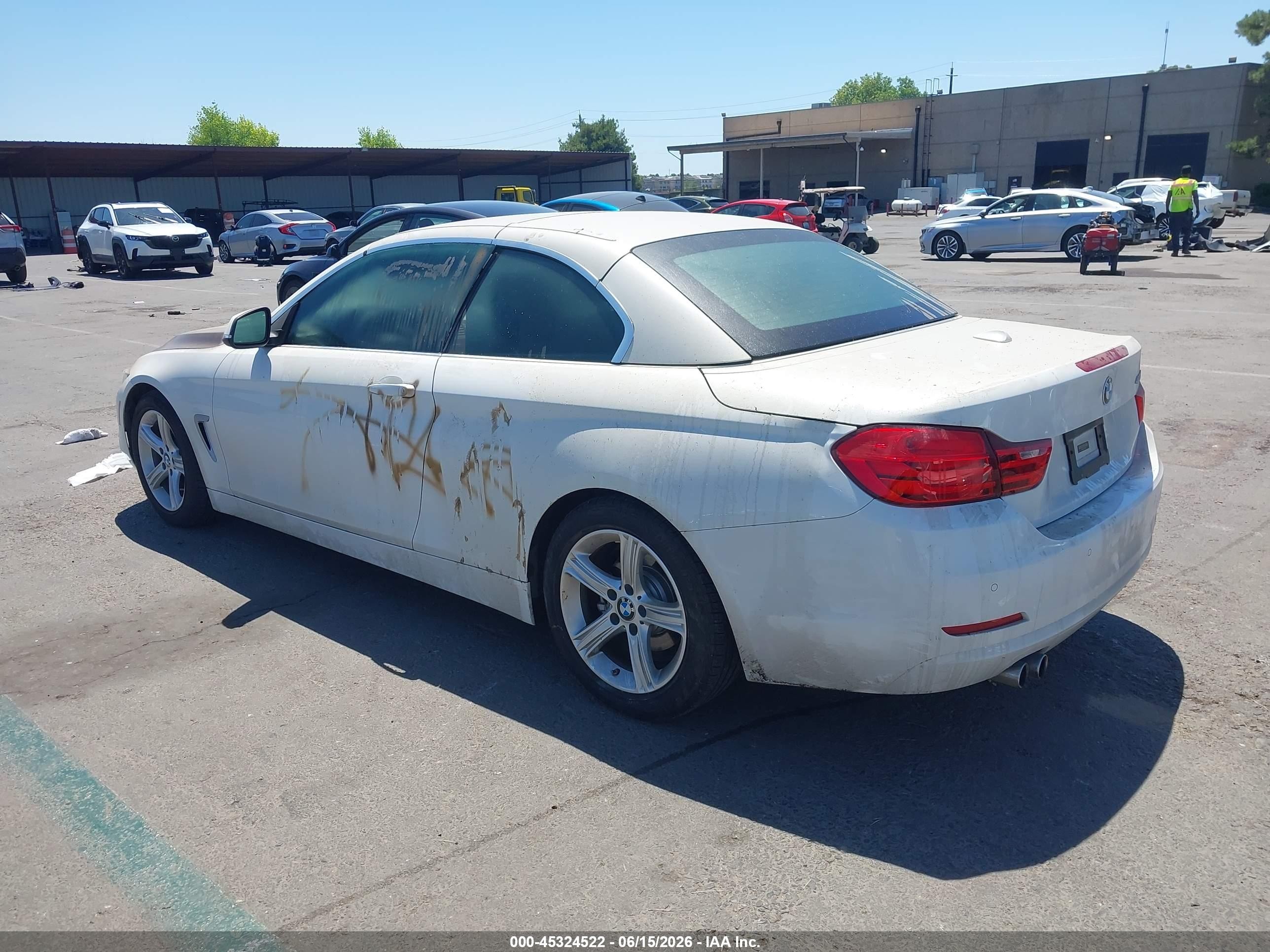2015 Bmw 428i   White vin: WBA3V5C59FP752683