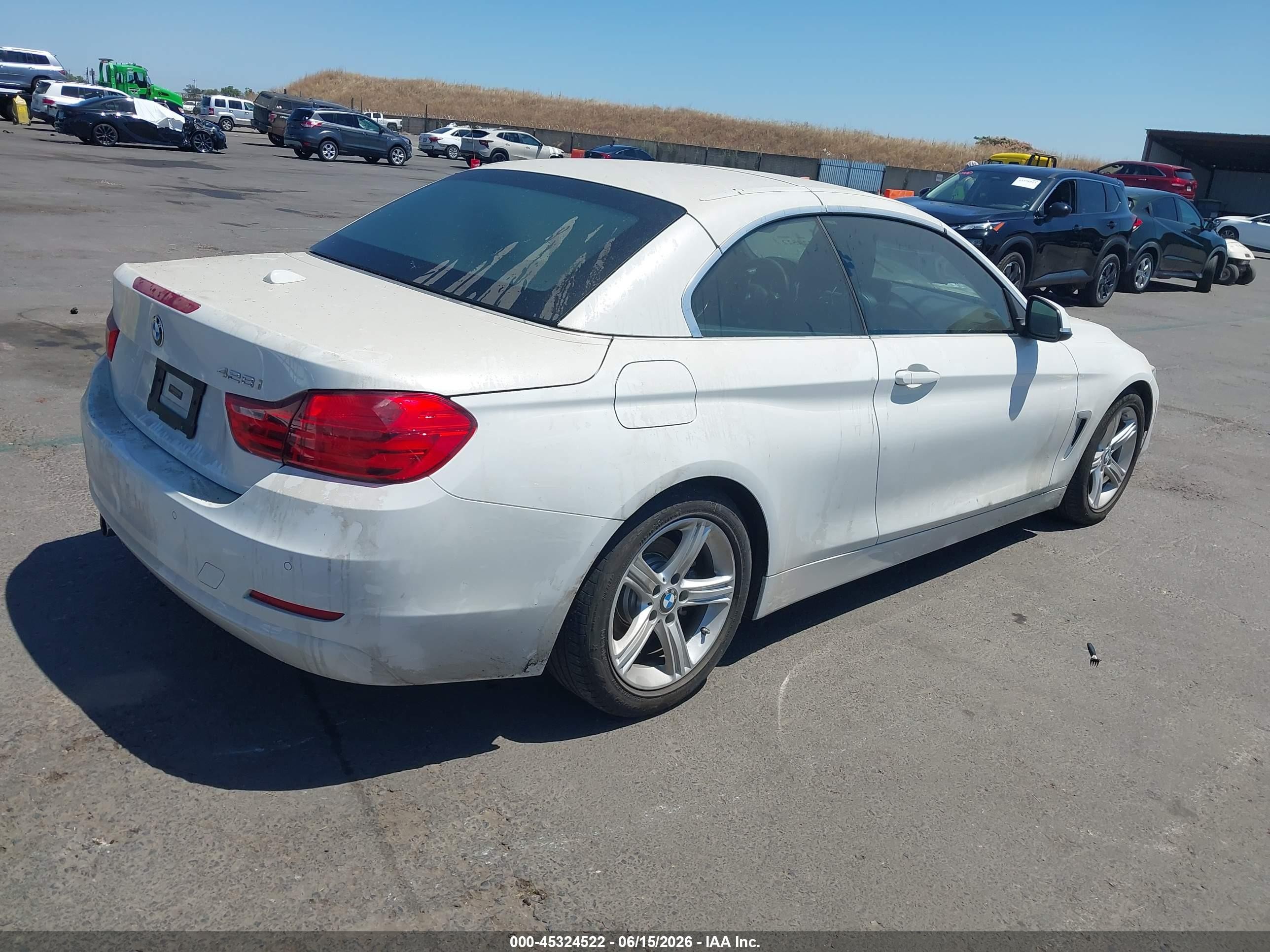 2015 Bmw 428i   White vin: WBA3V5C59FP752683