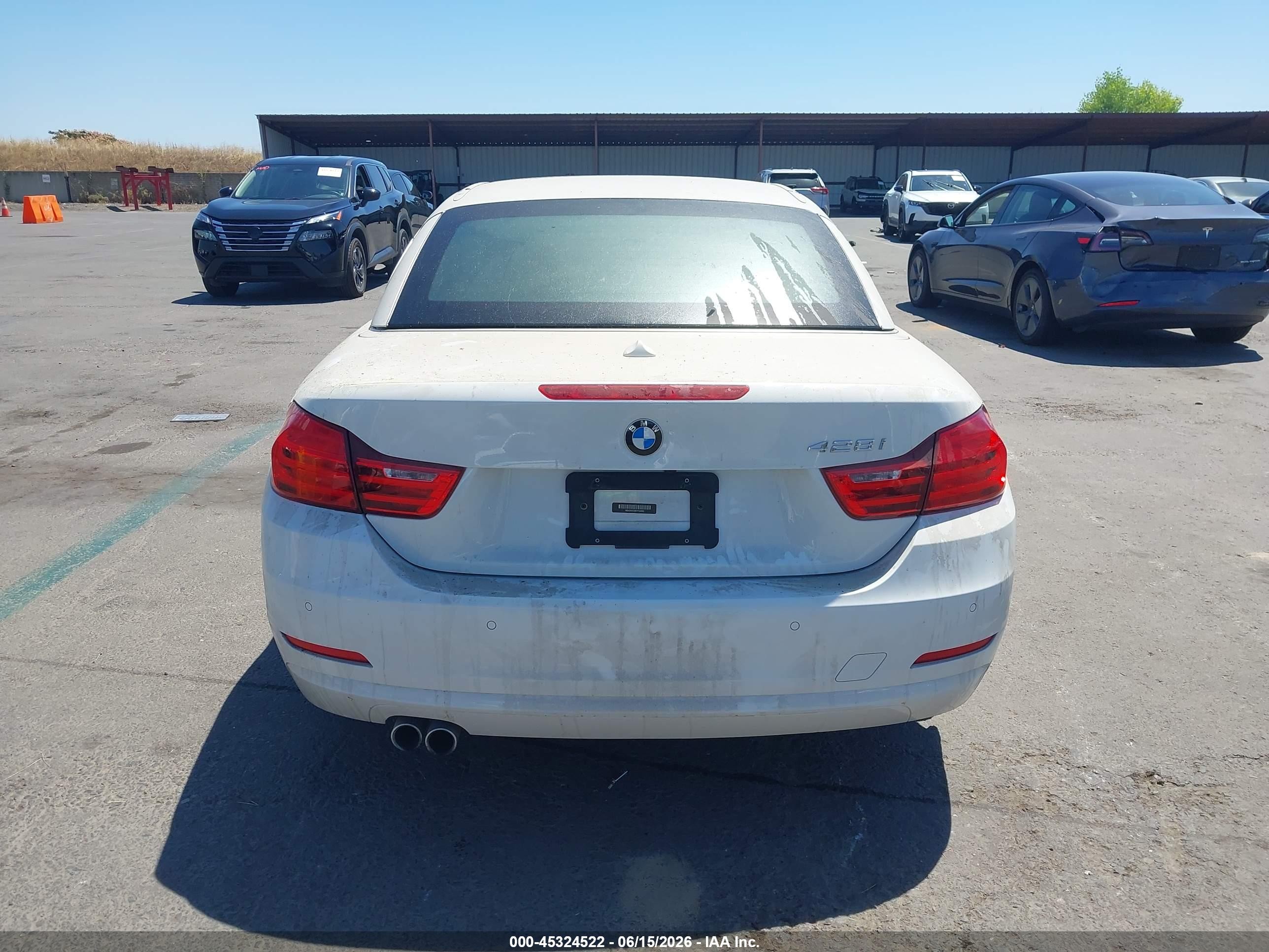 2015 Bmw 428i   White vin: WBA3V5C59FP752683