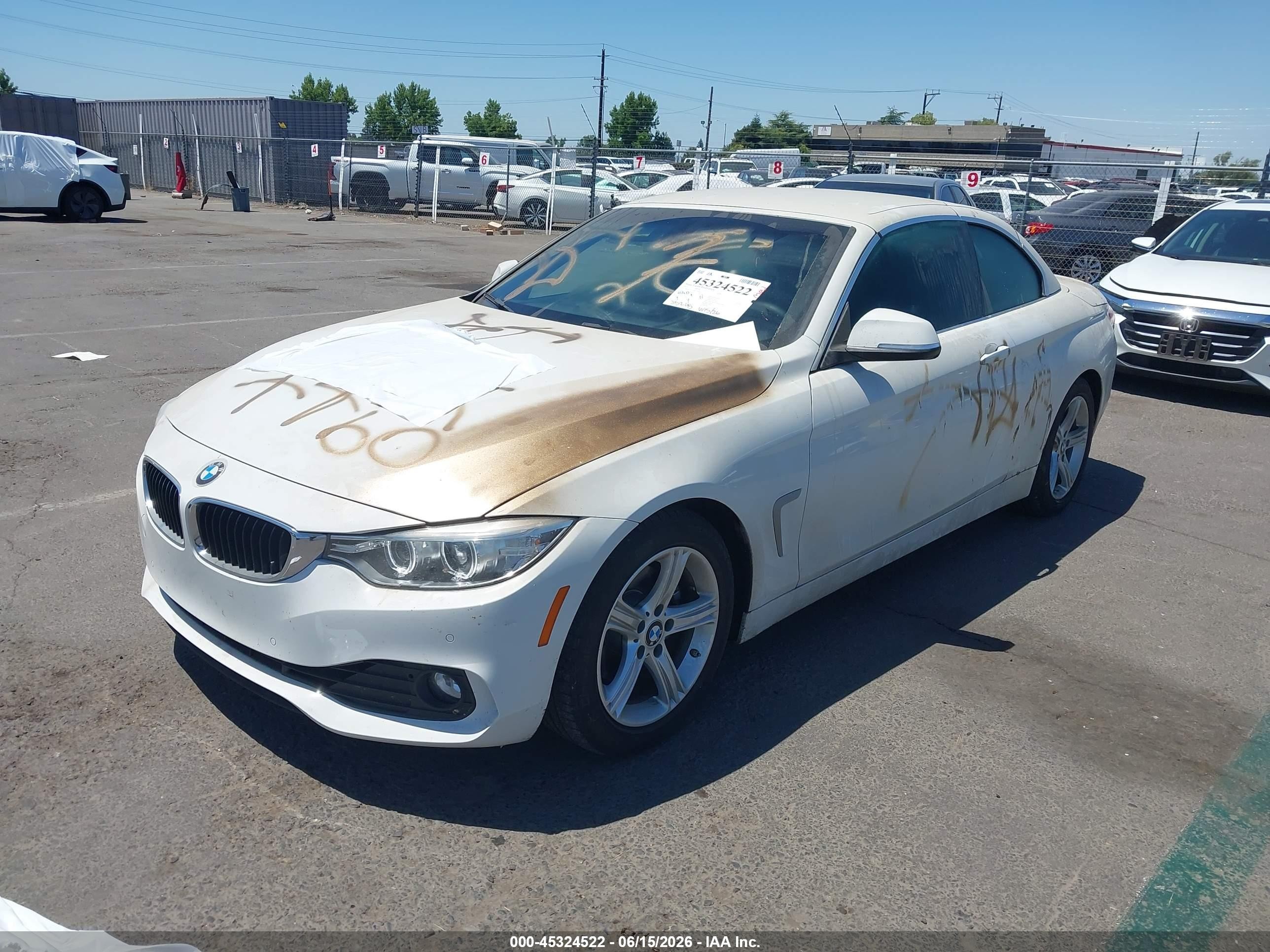 2015 Bmw 428i   White vin: WBA3V5C59FP752683