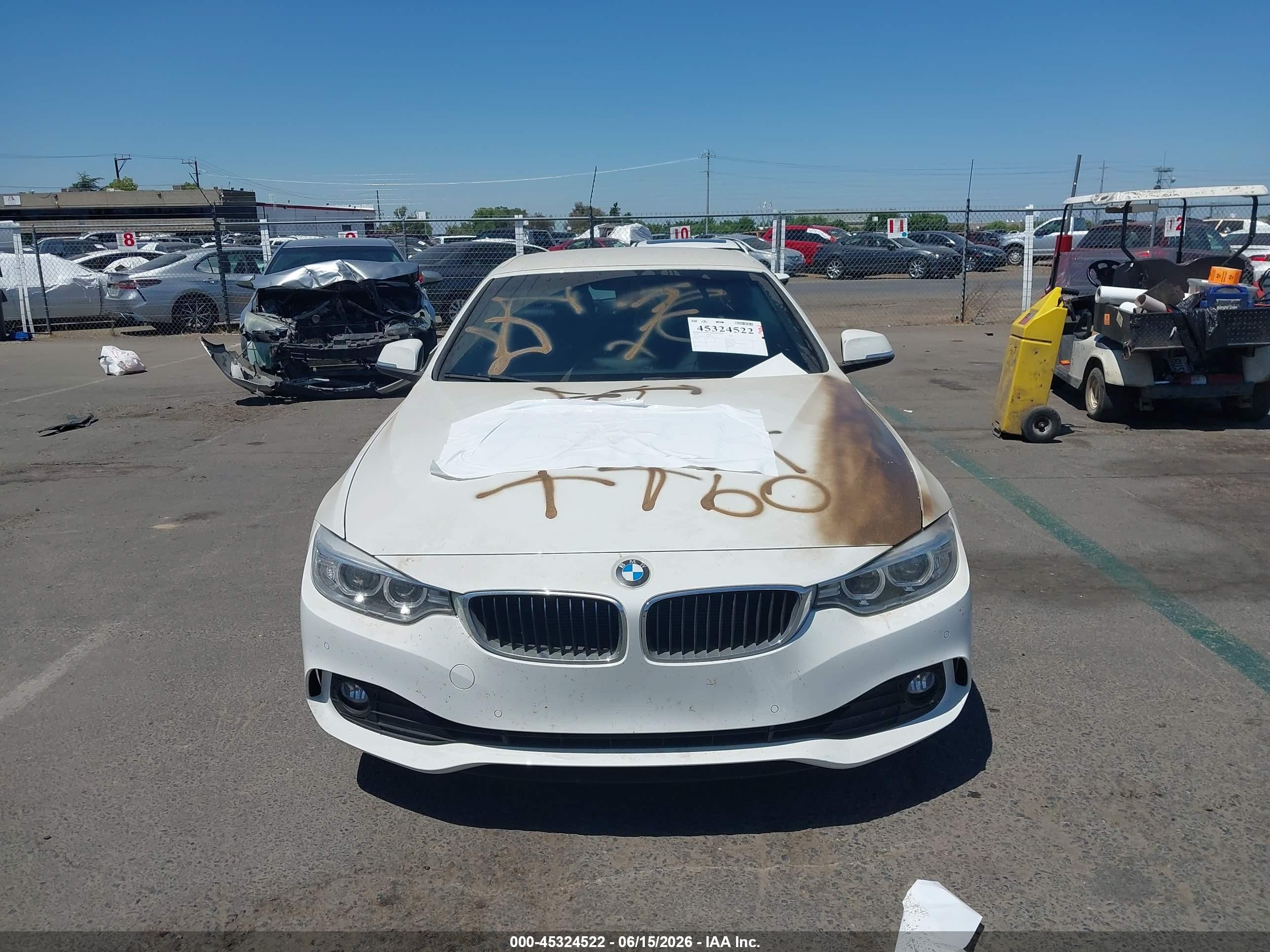 2015 Bmw 428i   White vin: WBA3V5C59FP752683