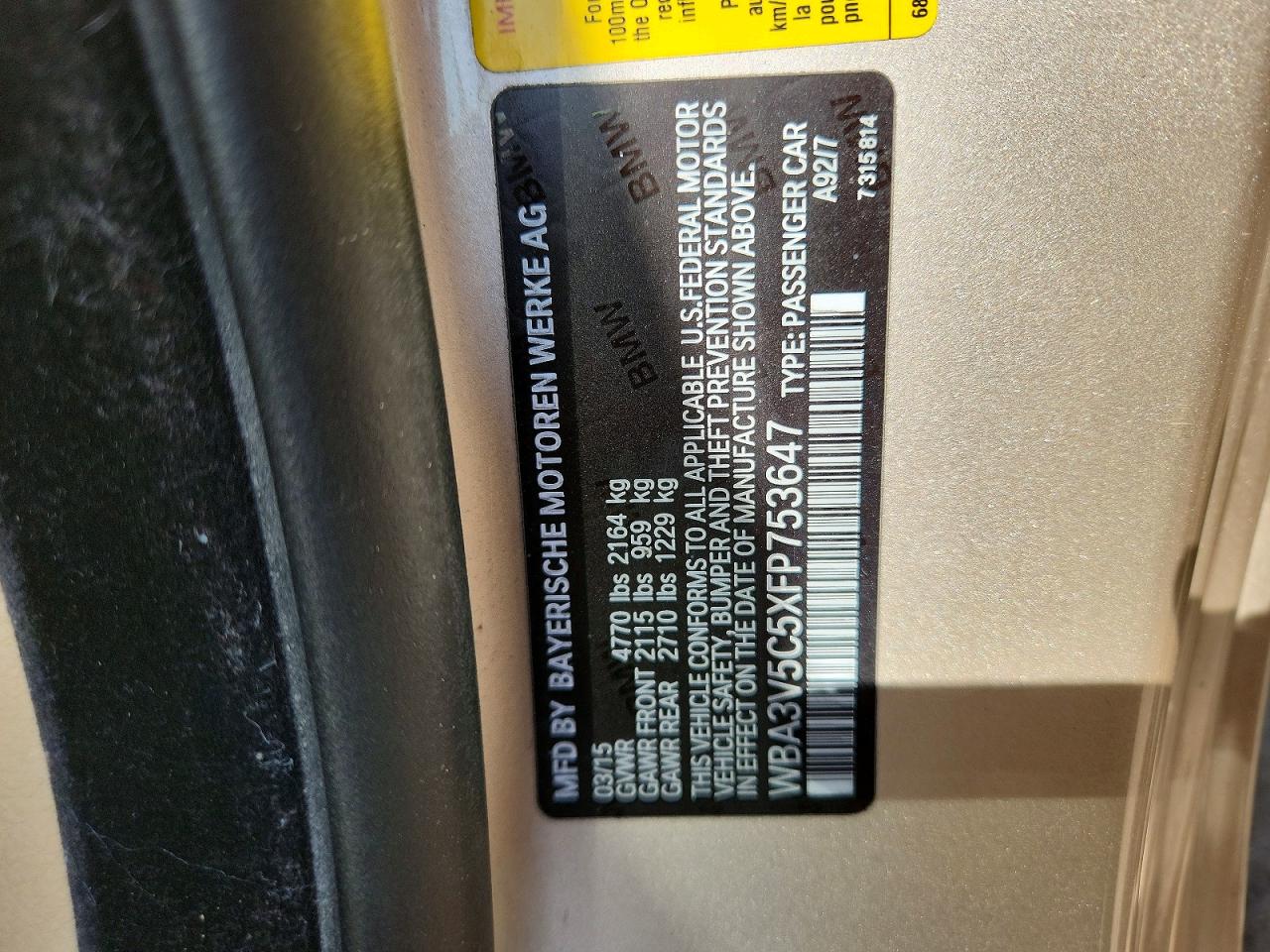 2015 Bmw 428 I Gold vin: WBA3V5C5XFP753647