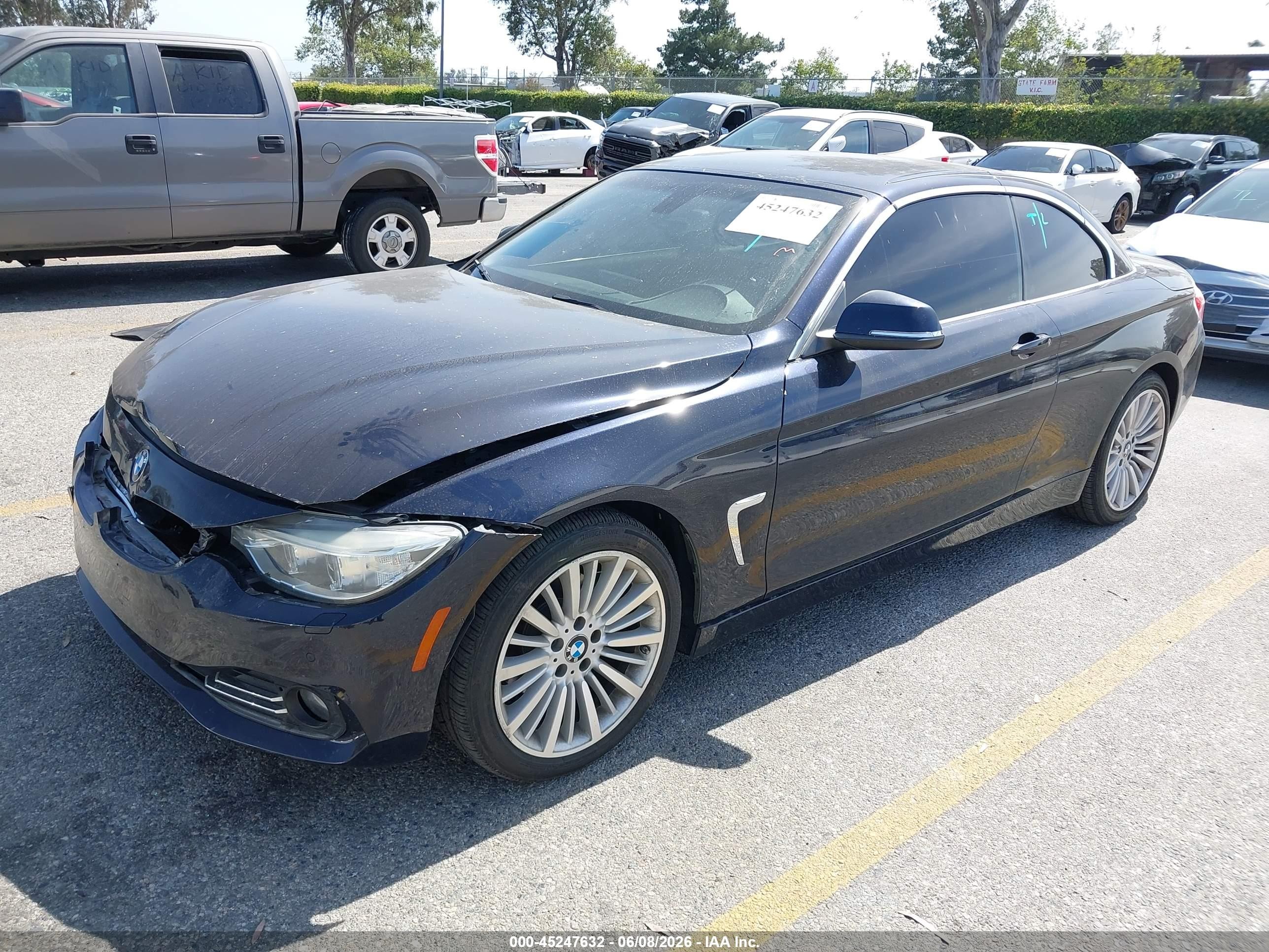 2014 Bmw 428i   Blue vin: WBA3V7C50EJ873227