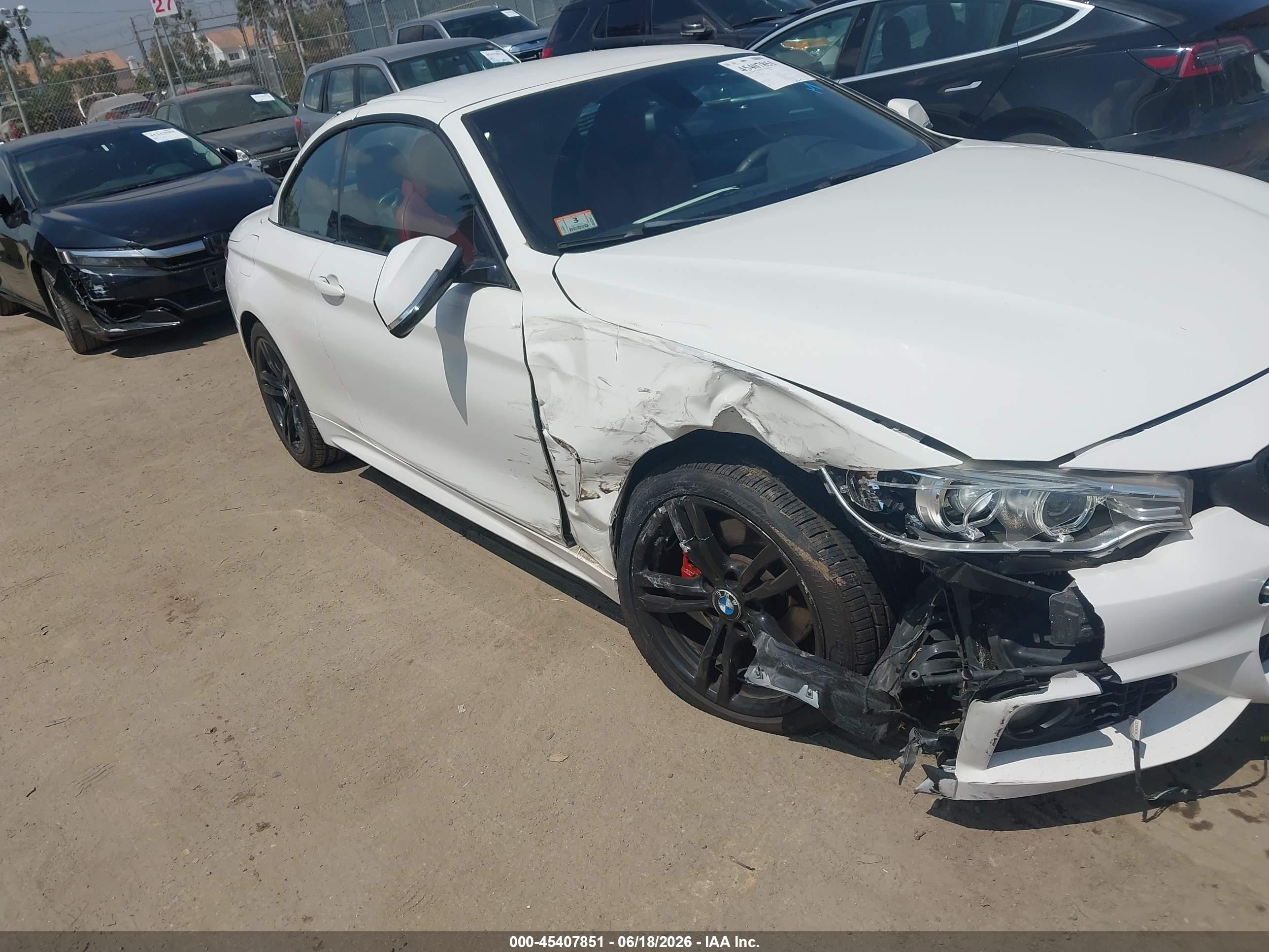 2014 Bmw 428i   White vin: WBA3V7C54EP770860