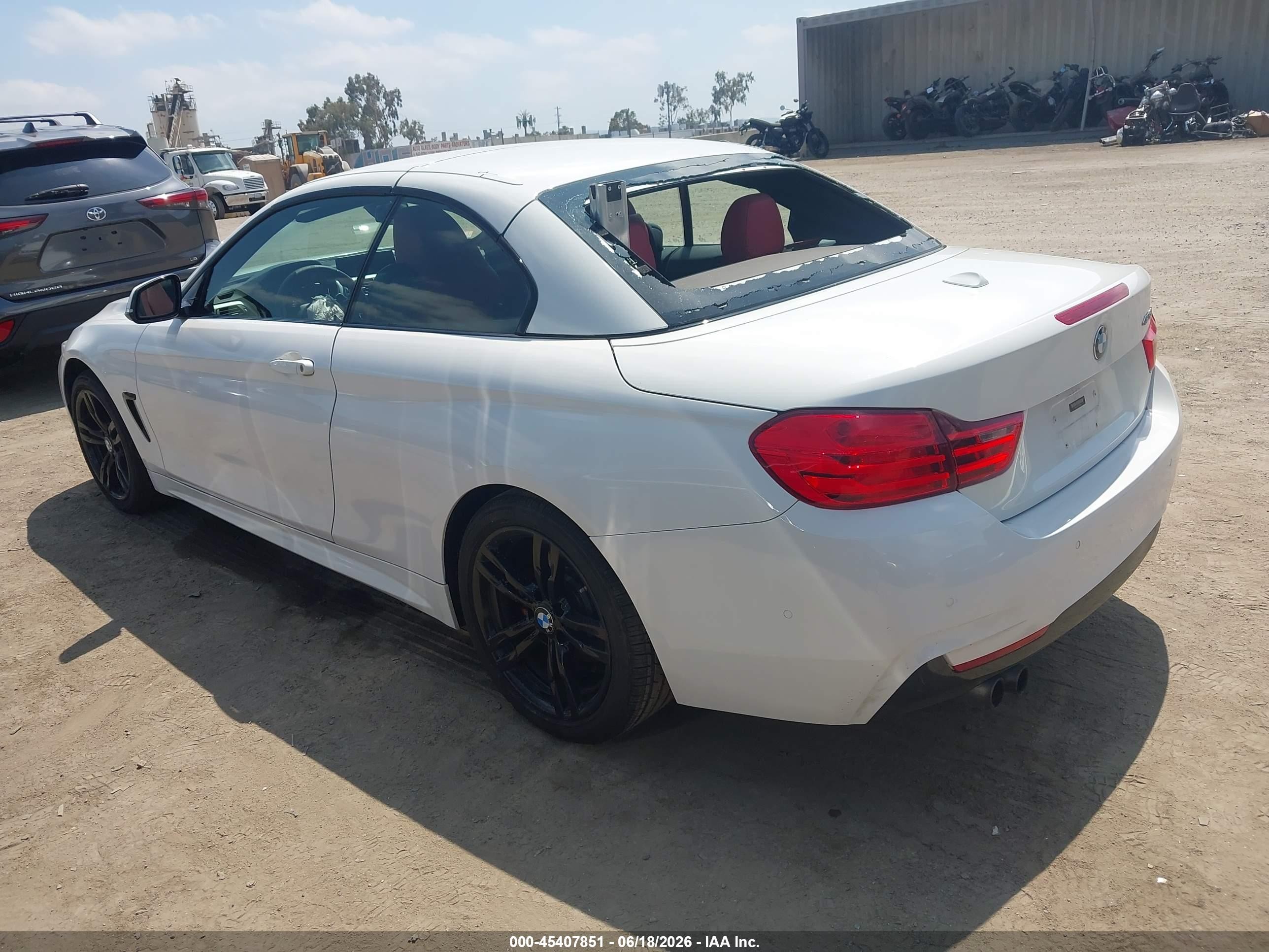 2014 Bmw 428i   White vin: WBA3V7C54EP770860