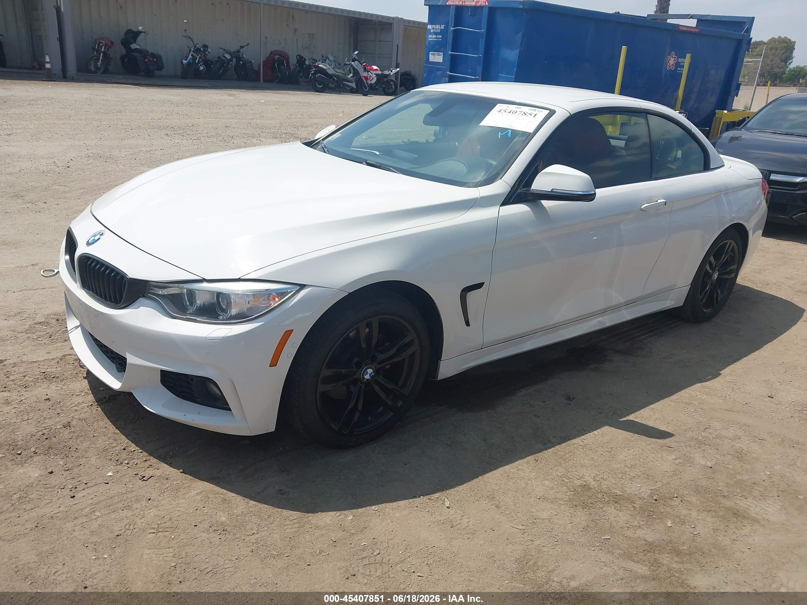 2014 Bmw 428i   White vin: WBA3V7C54EP770860