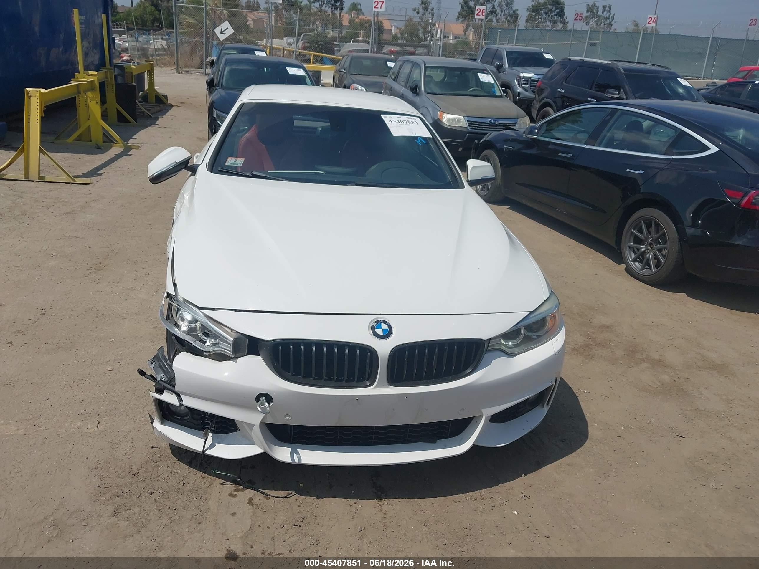 2014 Bmw 428i   White vin: WBA3V7C54EP770860