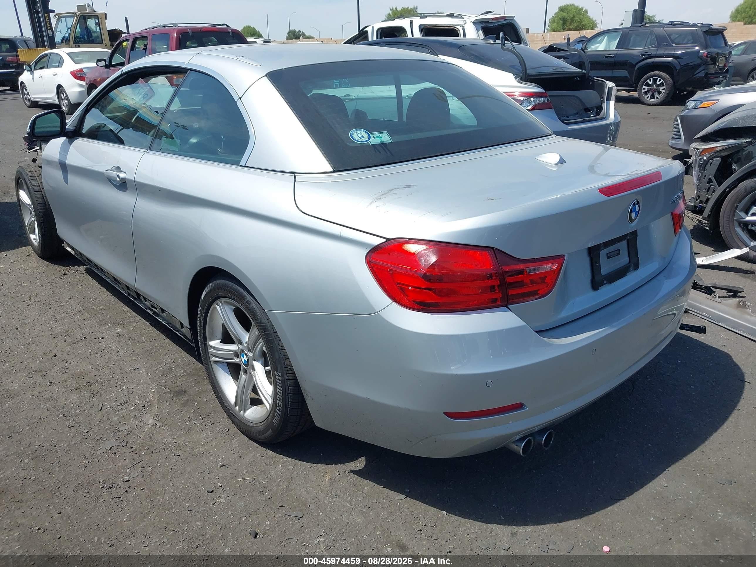 2015 Bmw 428i   Silver vin: WBA3V7C55F5A24689