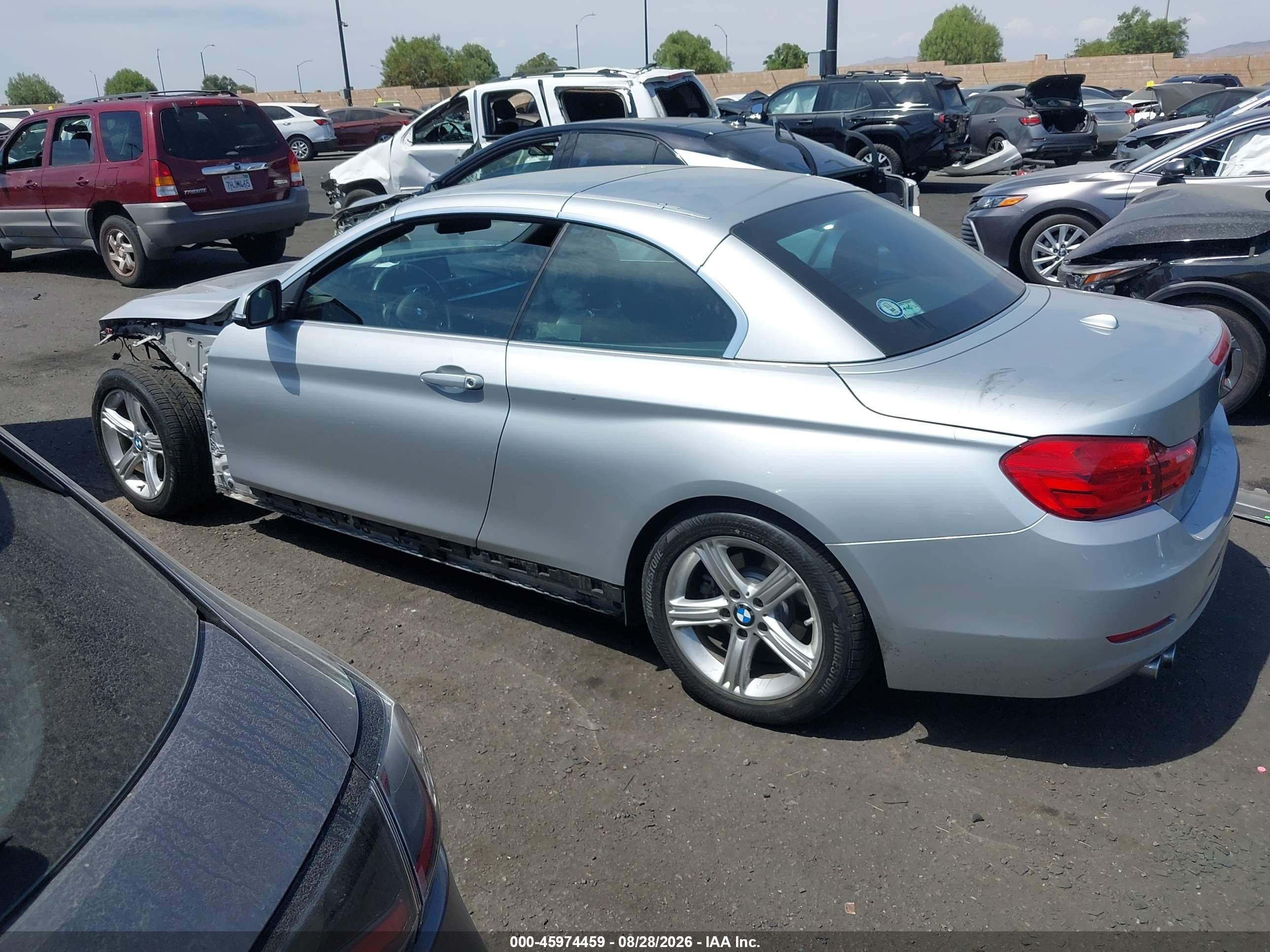 2015 Bmw 428i   Silver vin: WBA3V7C55F5A24689