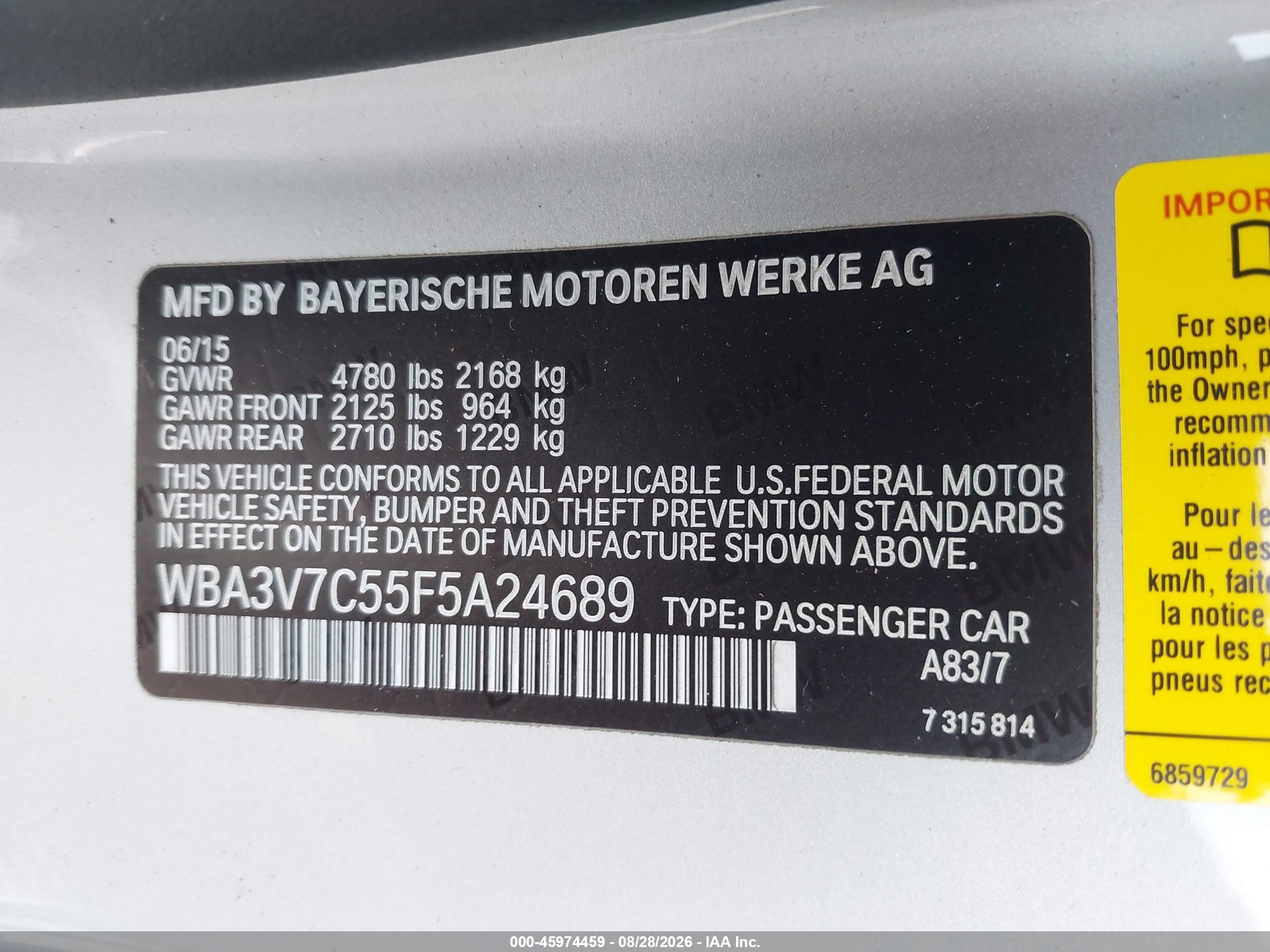2015 Bmw 428i   Silver vin: WBA3V7C55F5A24689