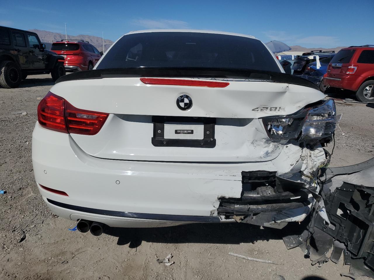 2015 Bmw 428 I Sulev White vin: WBA3V7C56FP772711