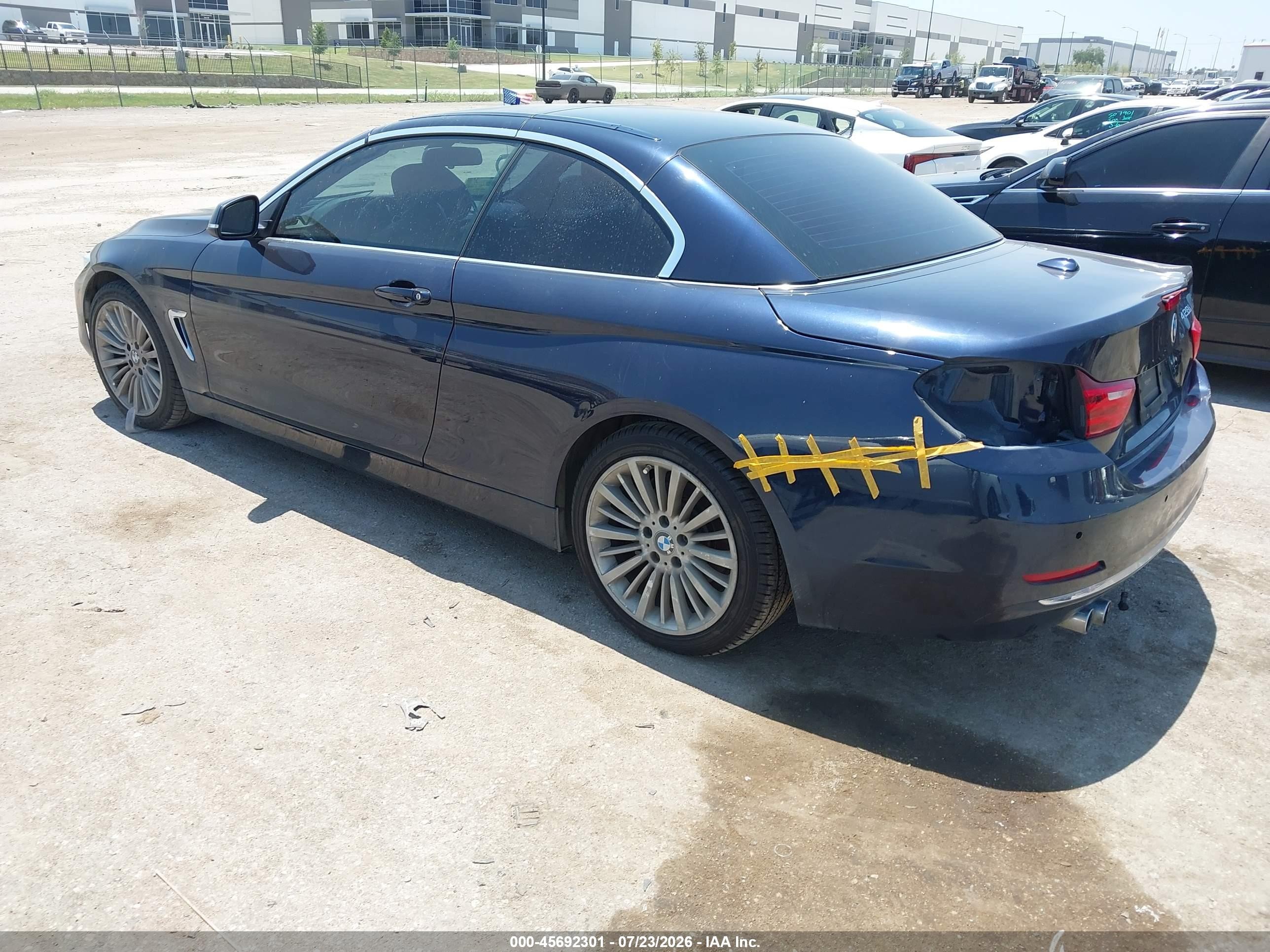 2015 Bmw 428i Blue vin: WBA3V7C56FP772837