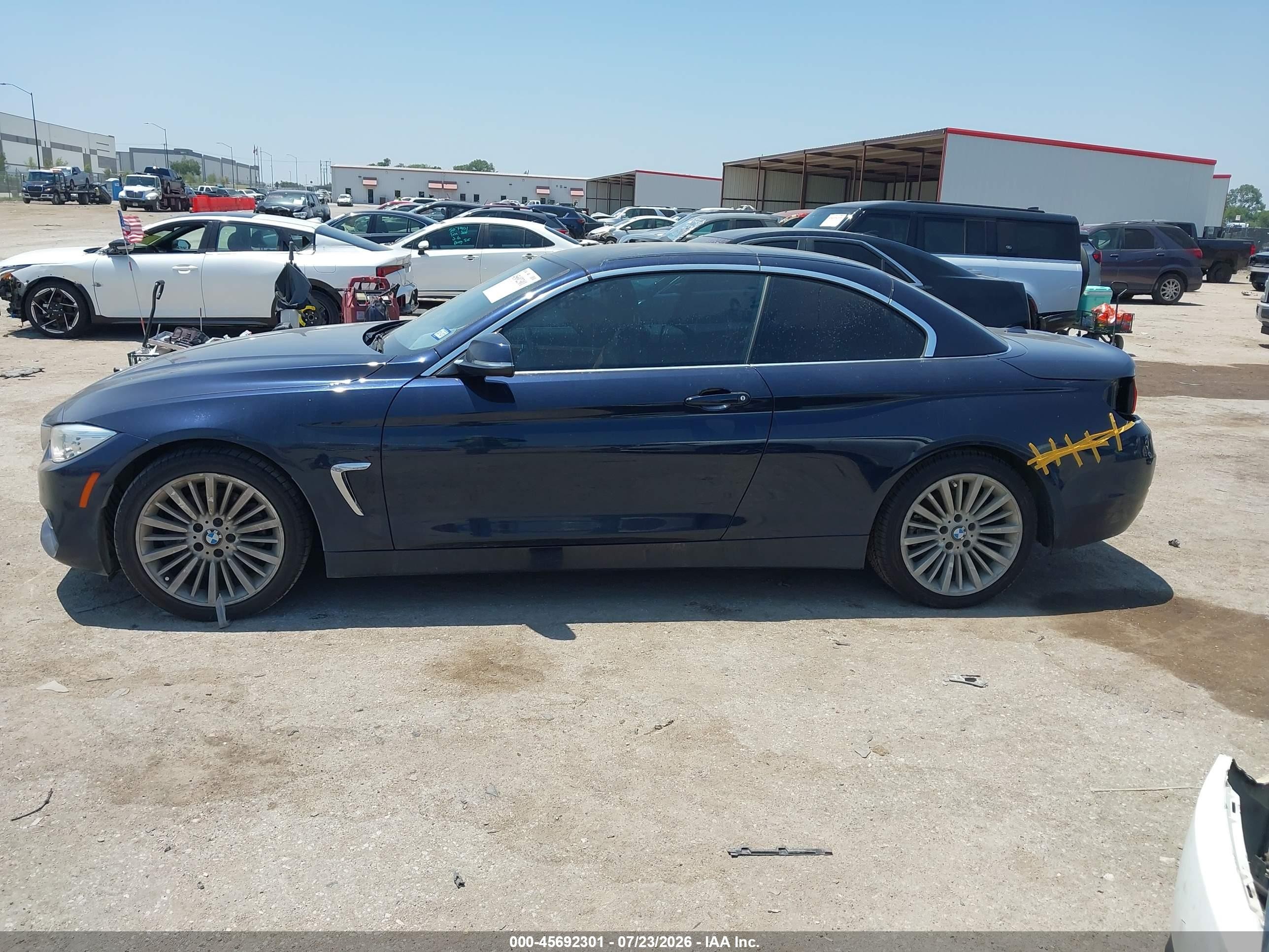 2015 Bmw 428i Blue vin: WBA3V7C56FP772837
