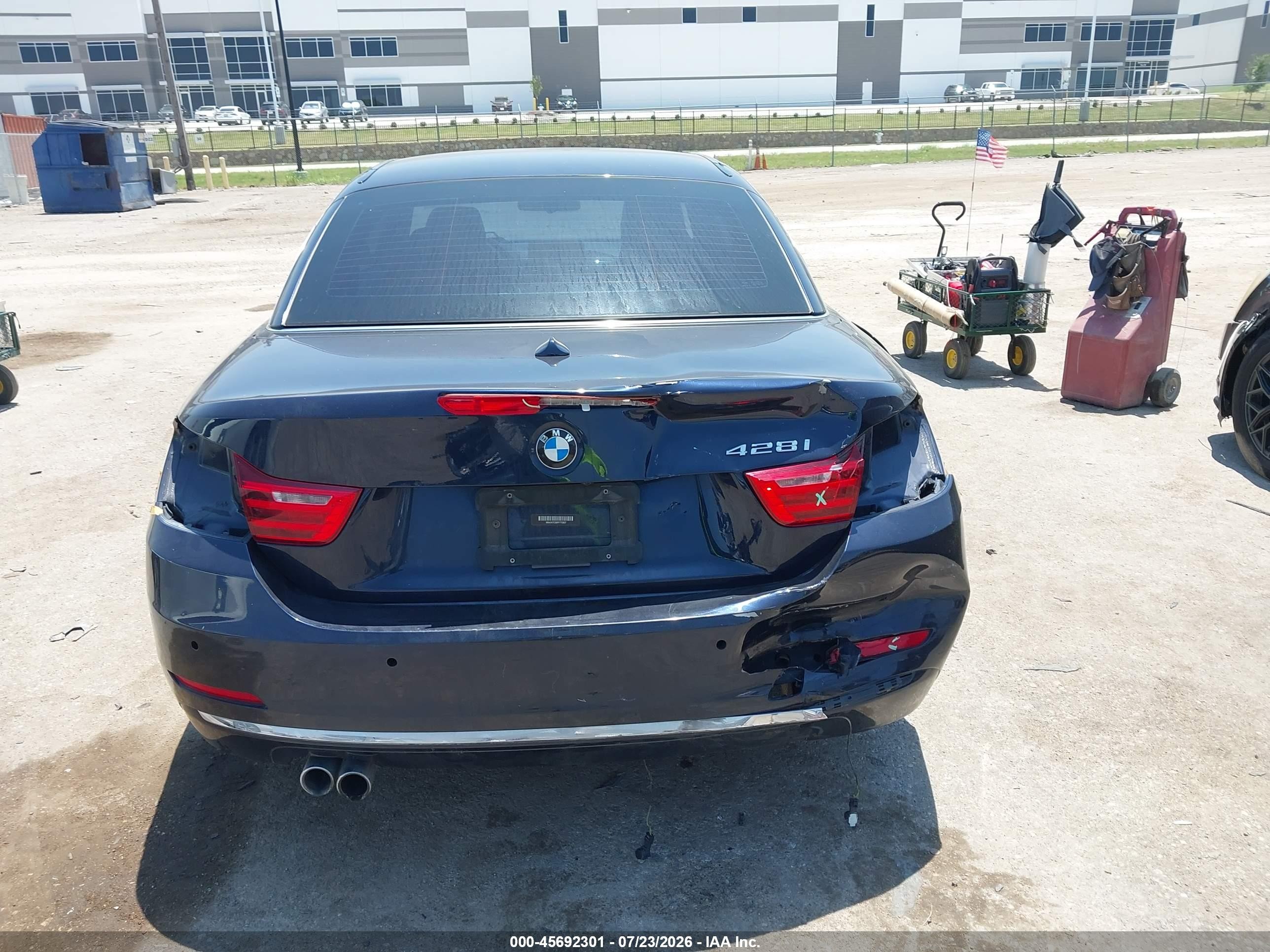 2015 Bmw 428i Blue vin: WBA3V7C56FP772837