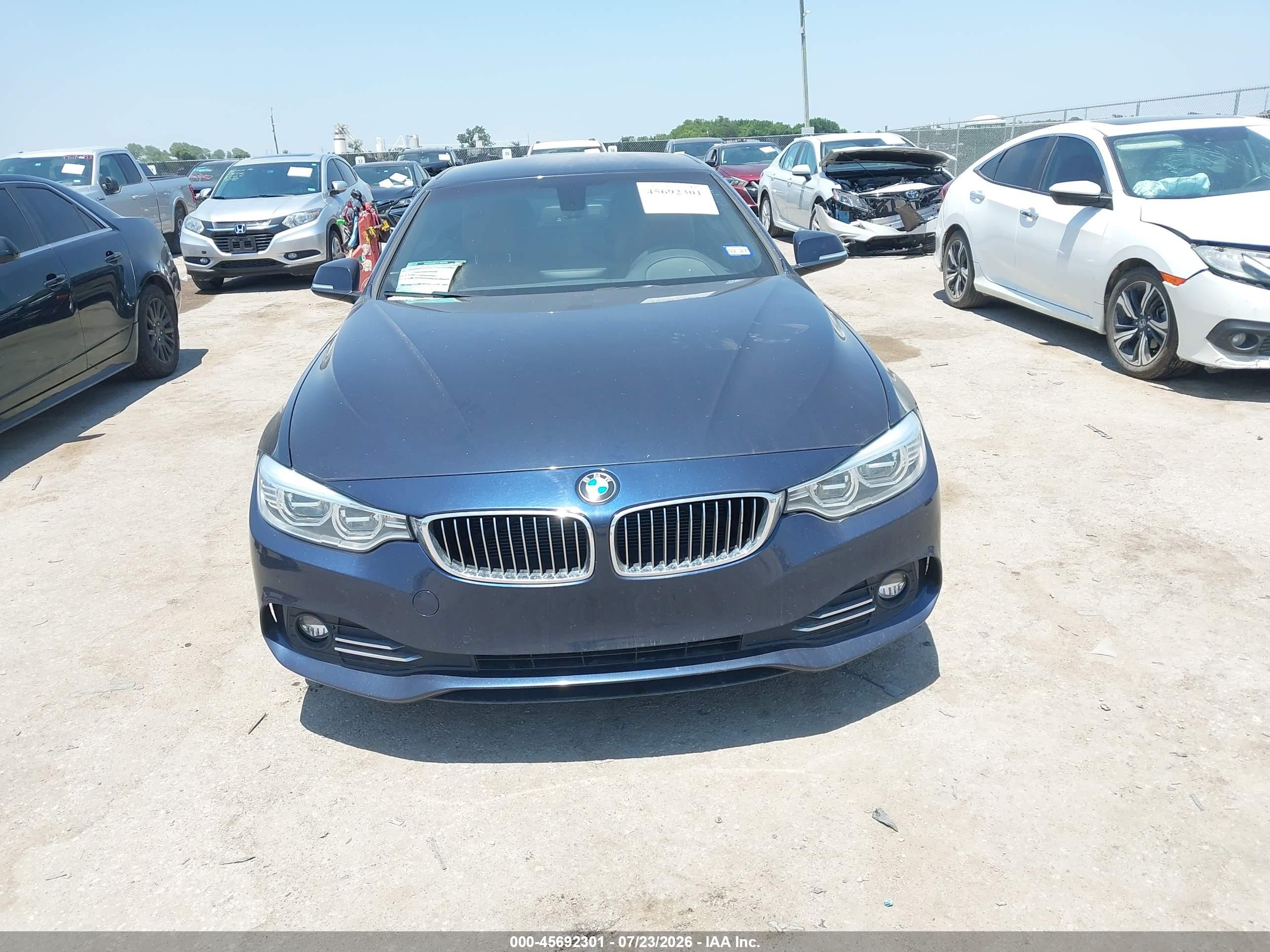 2015 Bmw 428i Blue vin: WBA3V7C56FP772837