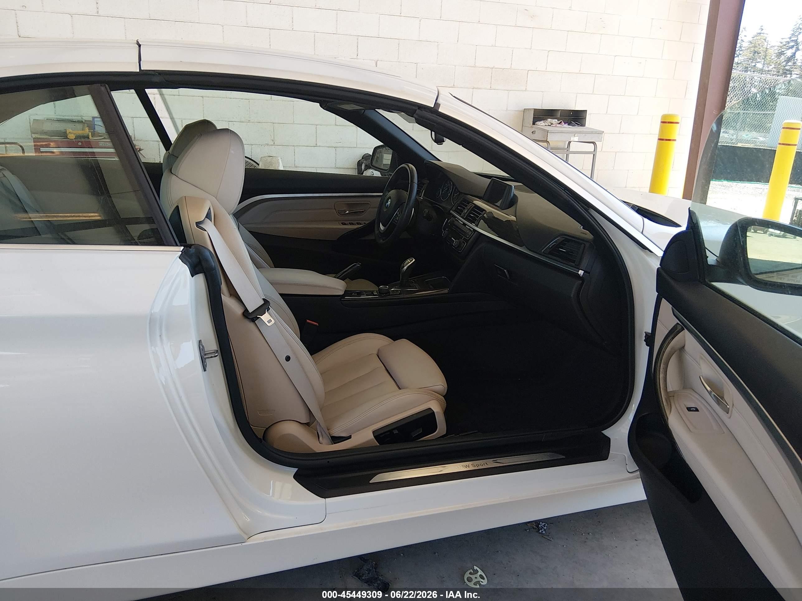 2014 Bmw 428i   White vin: WBA3V7C57EJ873189