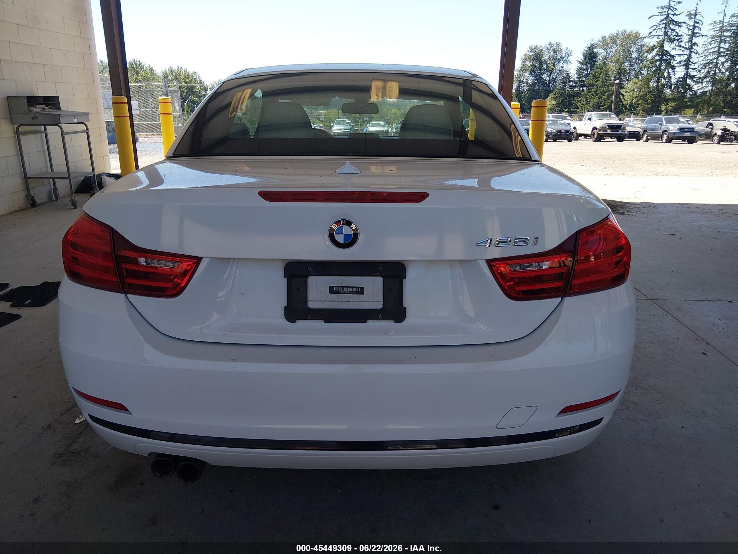 2014 Bmw 428i   White vin: WBA3V7C57EJ873189