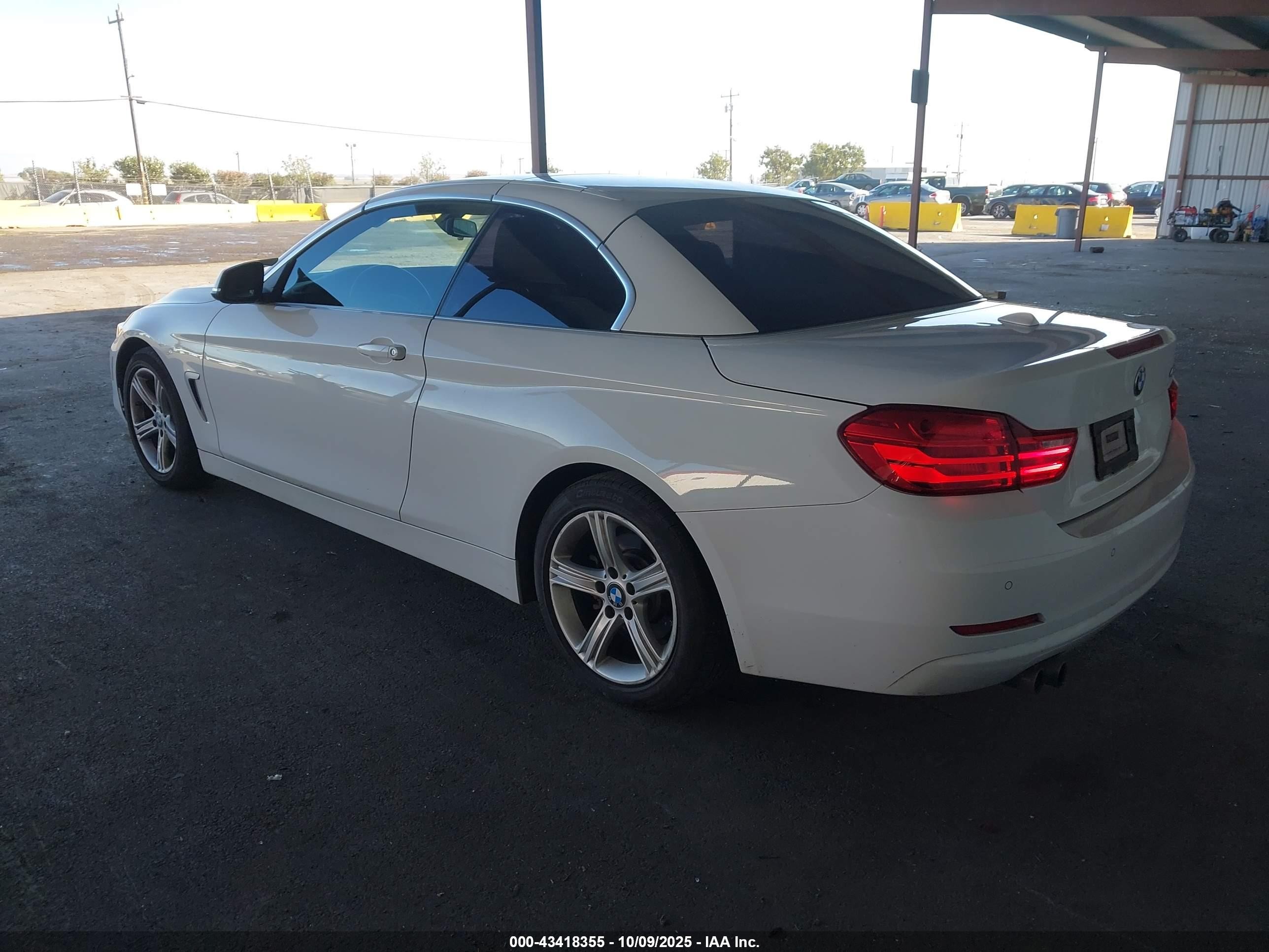 2015 Bmw 428i   White vin: WBA3V7C58F5A24265