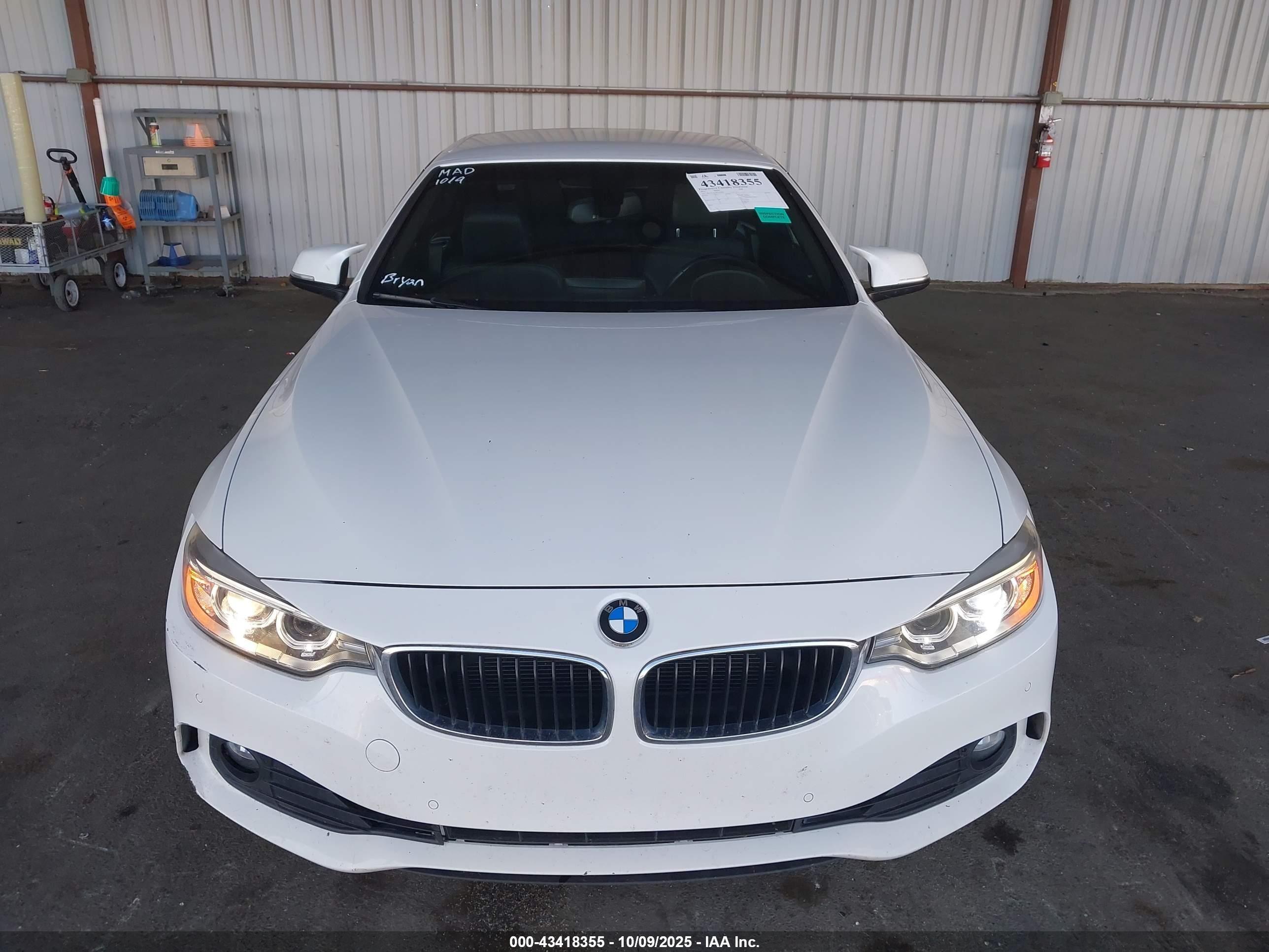 2015 Bmw 428i   White vin: WBA3V7C58F5A24265