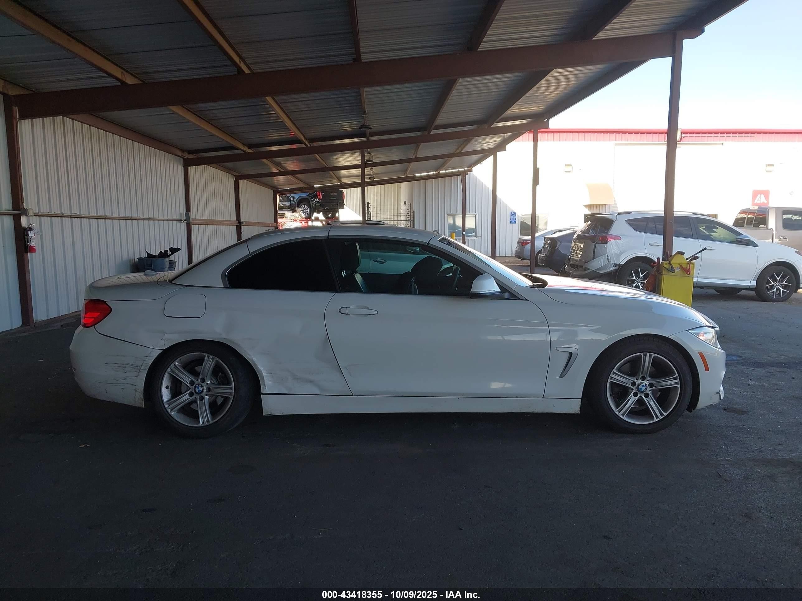 2015 Bmw 428i   White vin: WBA3V7C58F5A24265