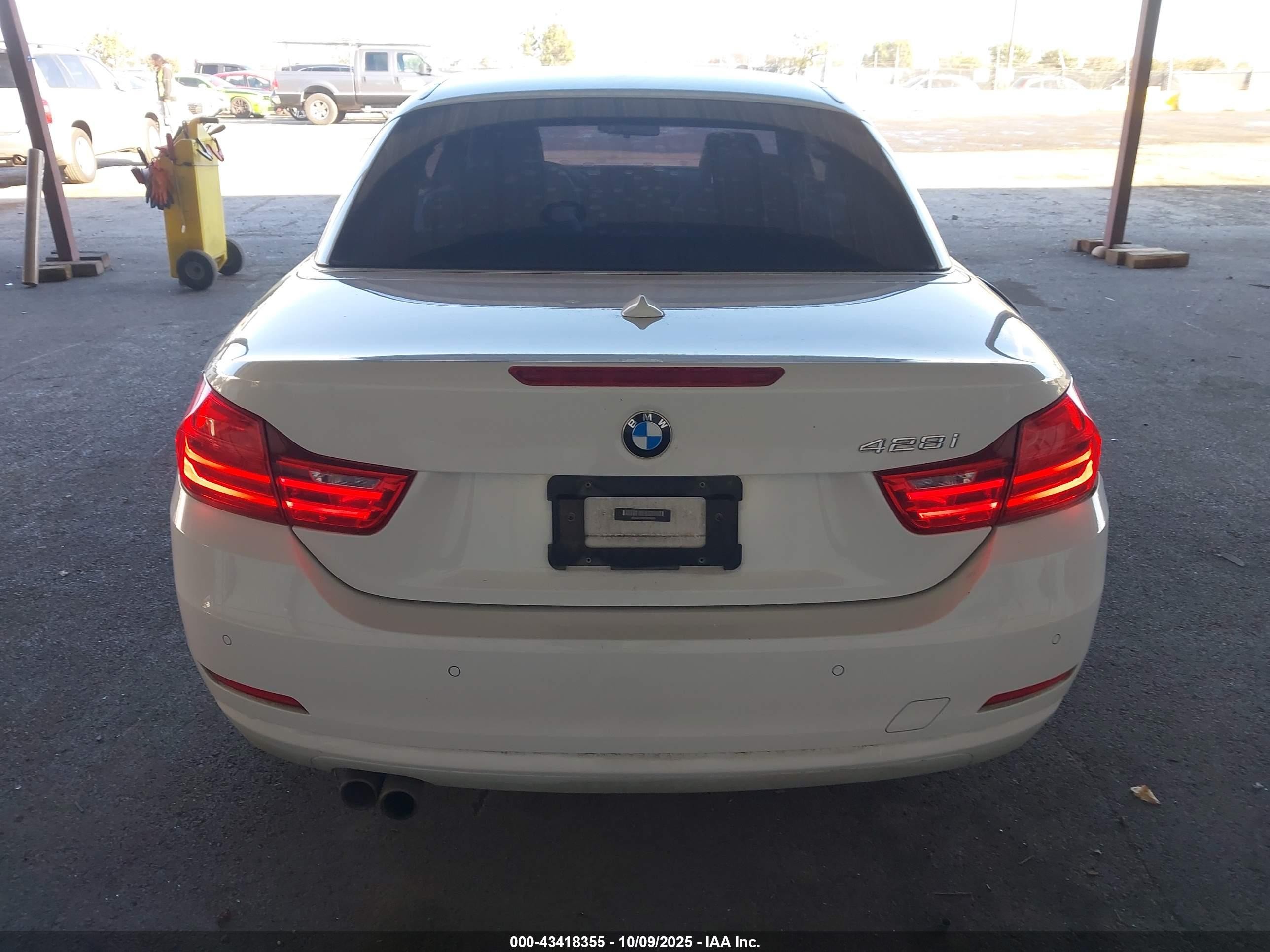 2015 Bmw 428i   White vin: WBA3V7C58F5A24265