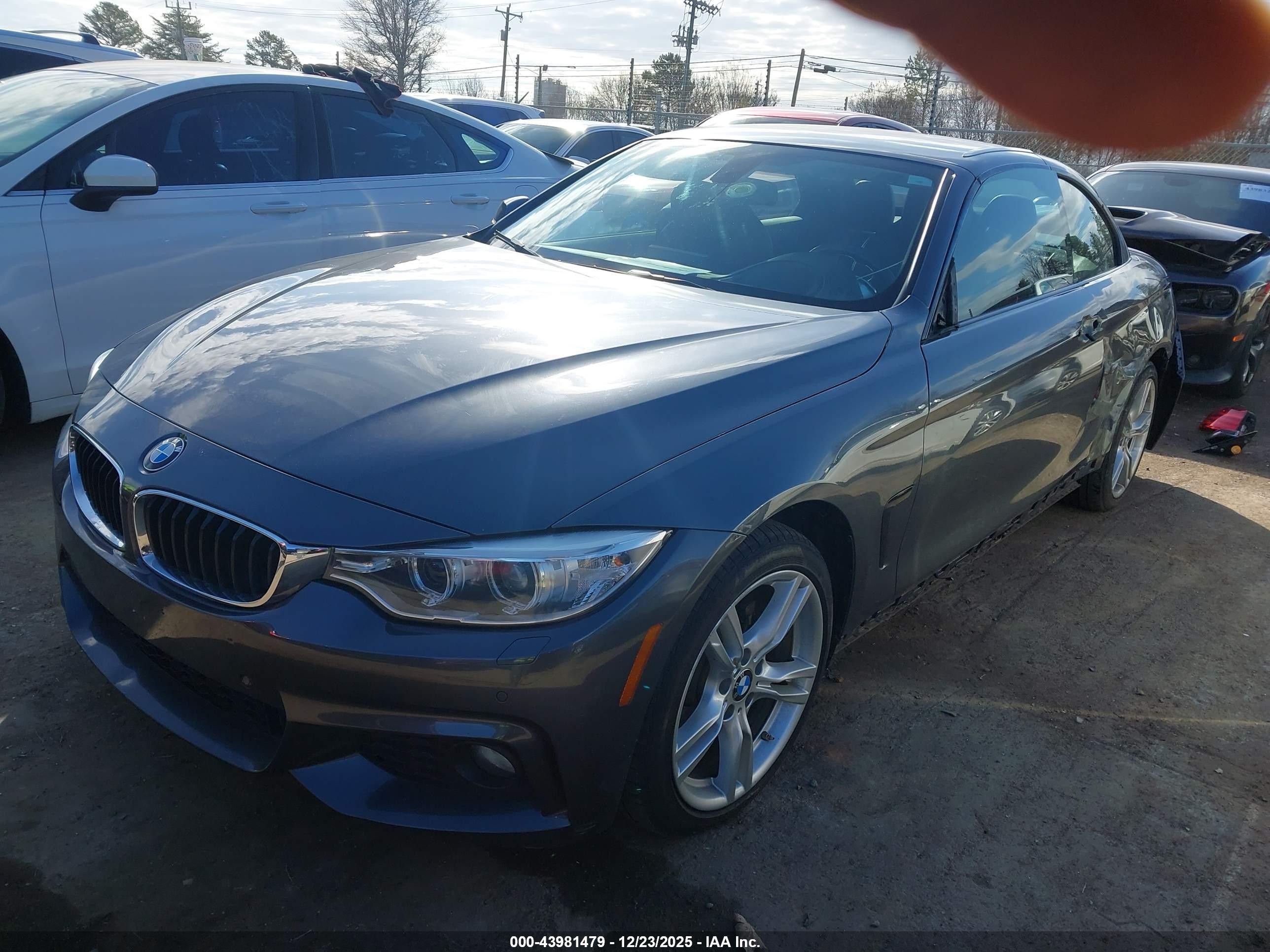 2015 Bmw 428i Xdrive Gray vin: WBA3V9C50FP798653