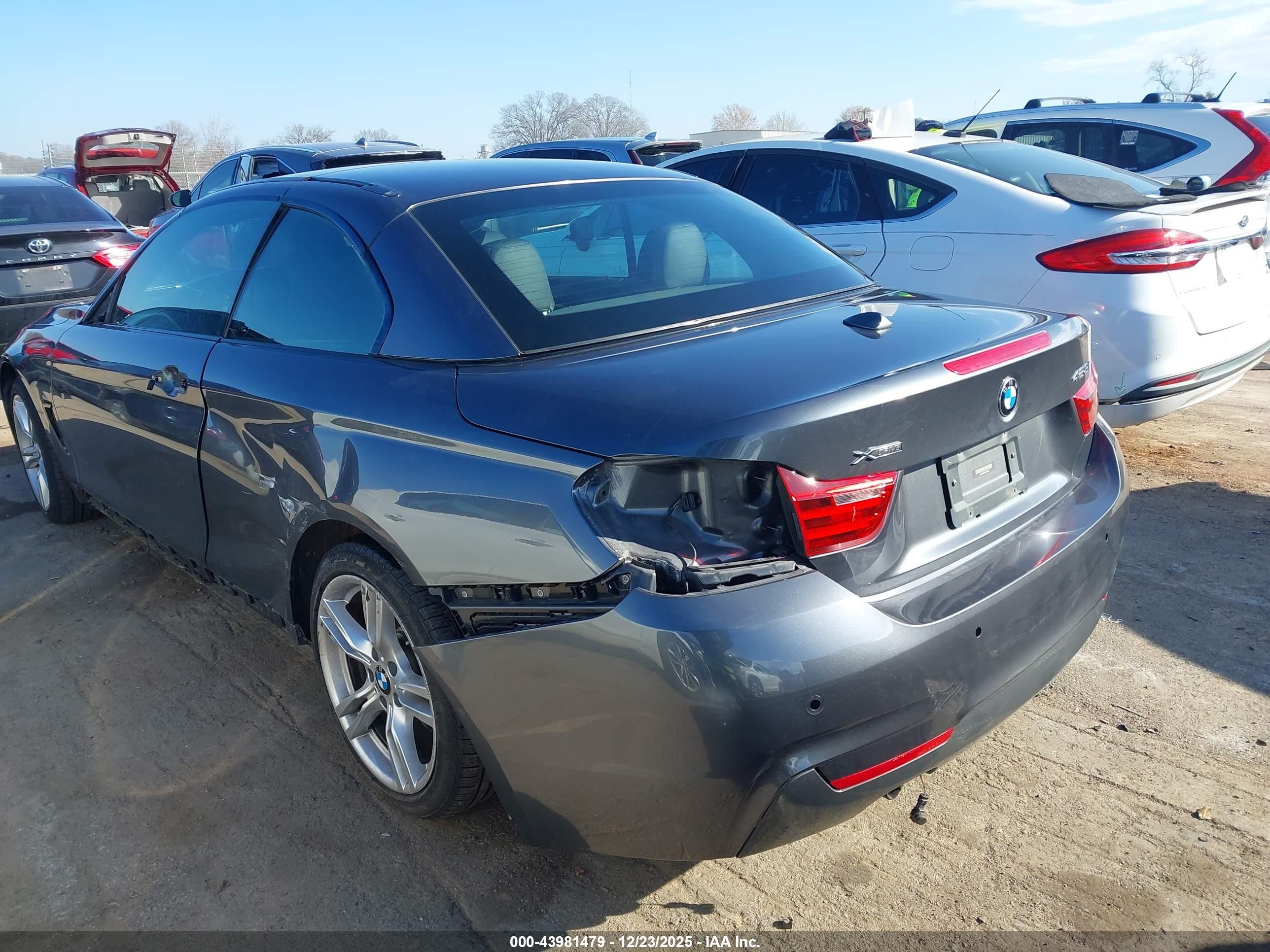 2015 Bmw 428i Xdrive Gray vin: WBA3V9C50FP798653