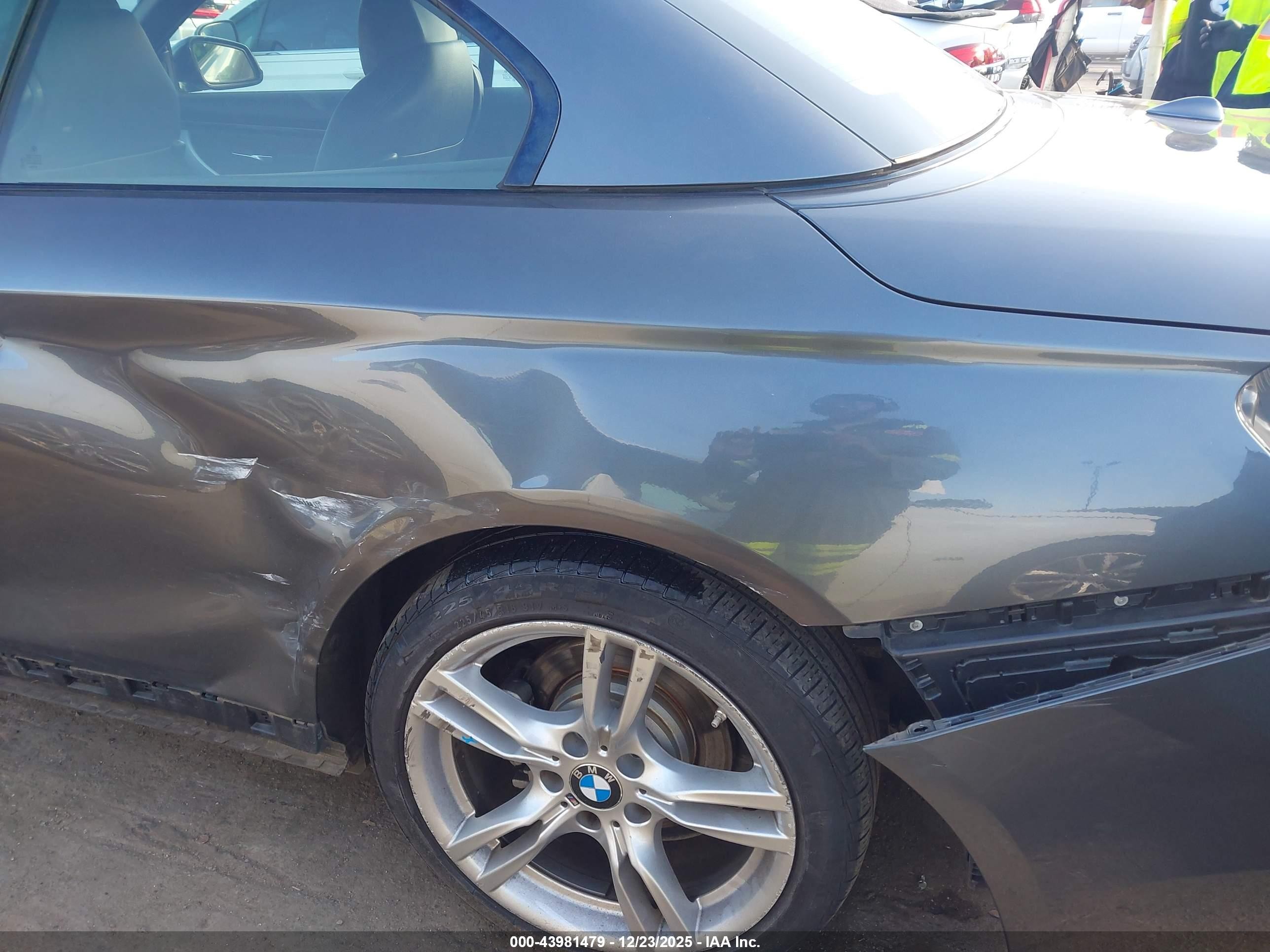 2015 Bmw 428i Xdrive Gray vin: WBA3V9C50FP798653