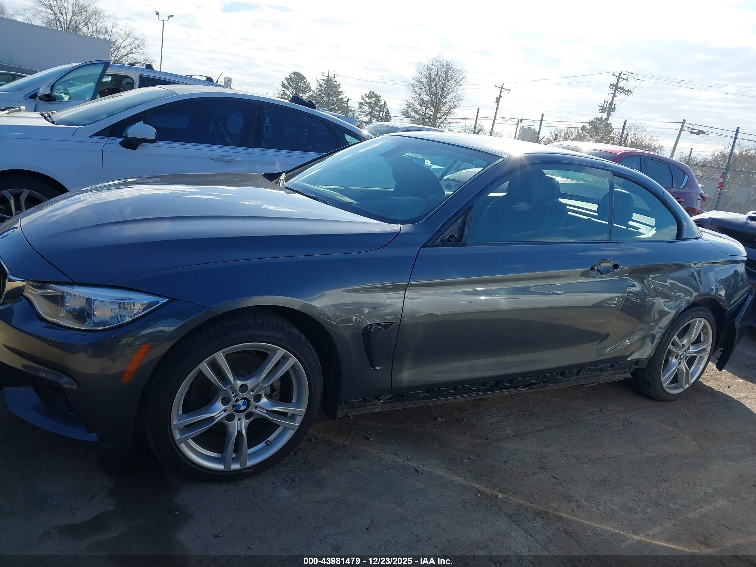2015 Bmw 428i Xdrive Gray vin: WBA3V9C50FP798653