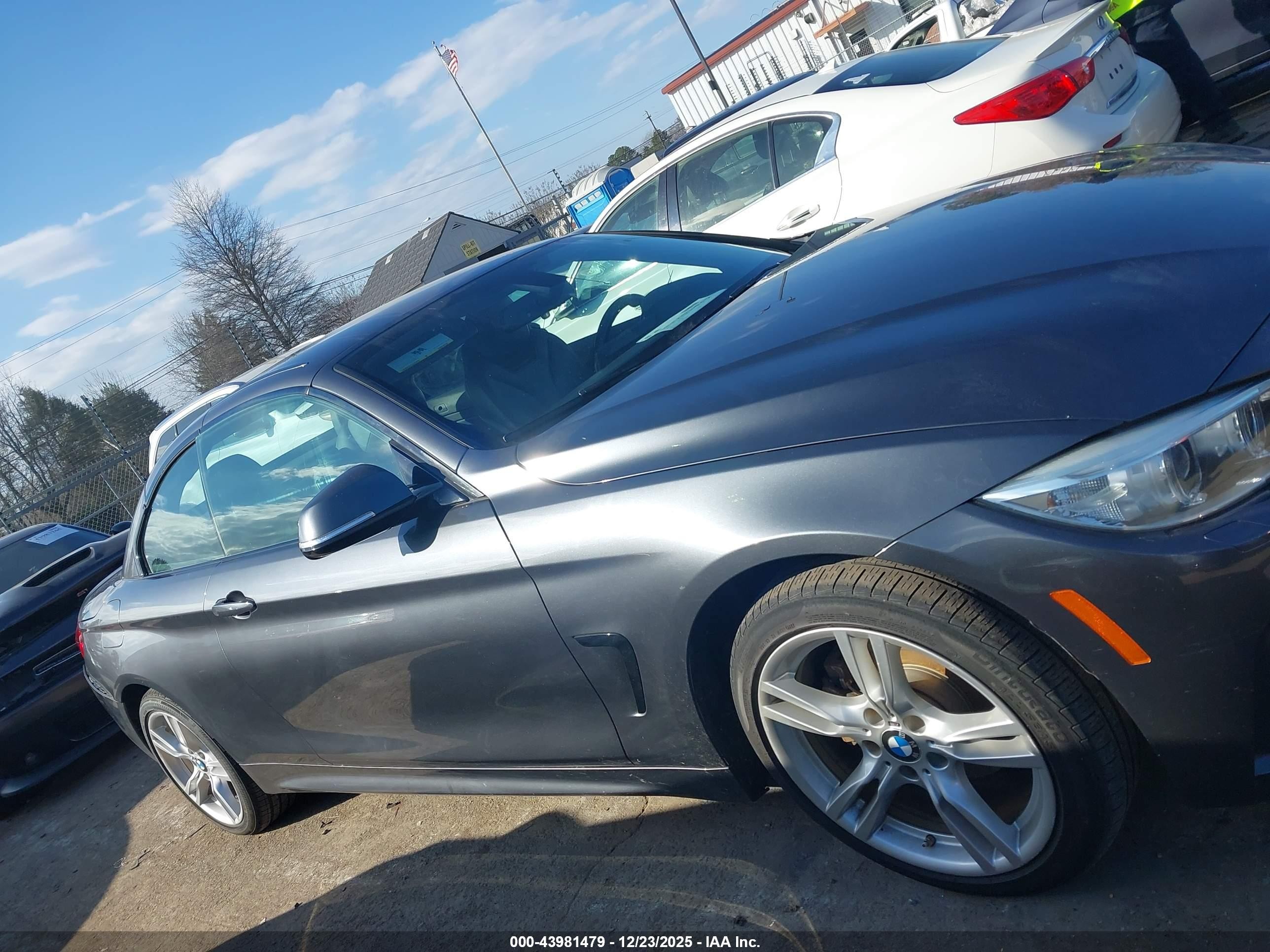 2015 Bmw 428i Xdrive Gray vin: WBA3V9C50FP798653