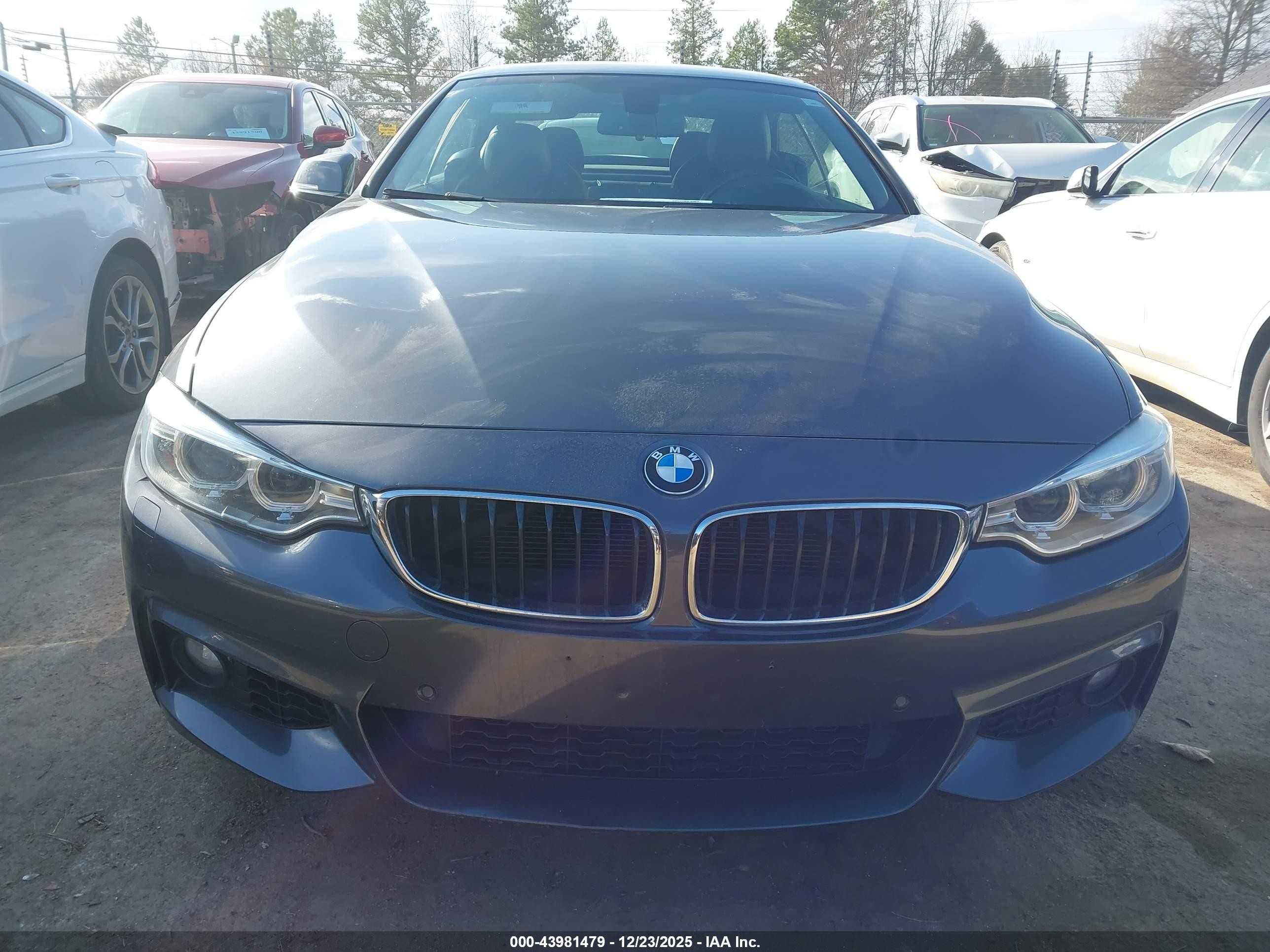 2015 Bmw 428i Xdrive Gray vin: WBA3V9C50FP798653